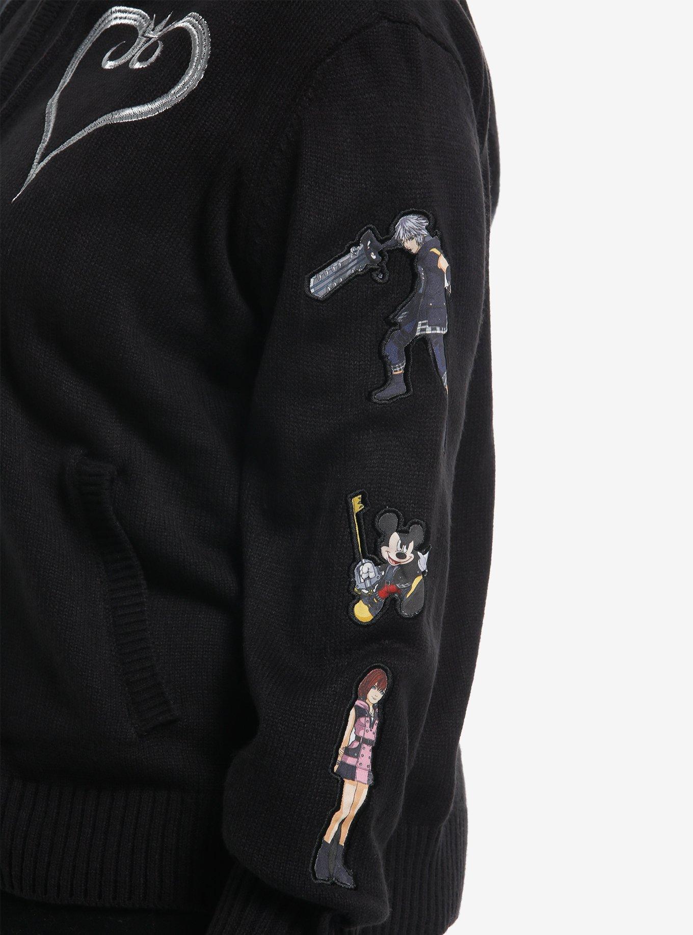 Disney Kingdom Hearts Character Patch Girls Hoodie Plus Size, MULTI, alternate