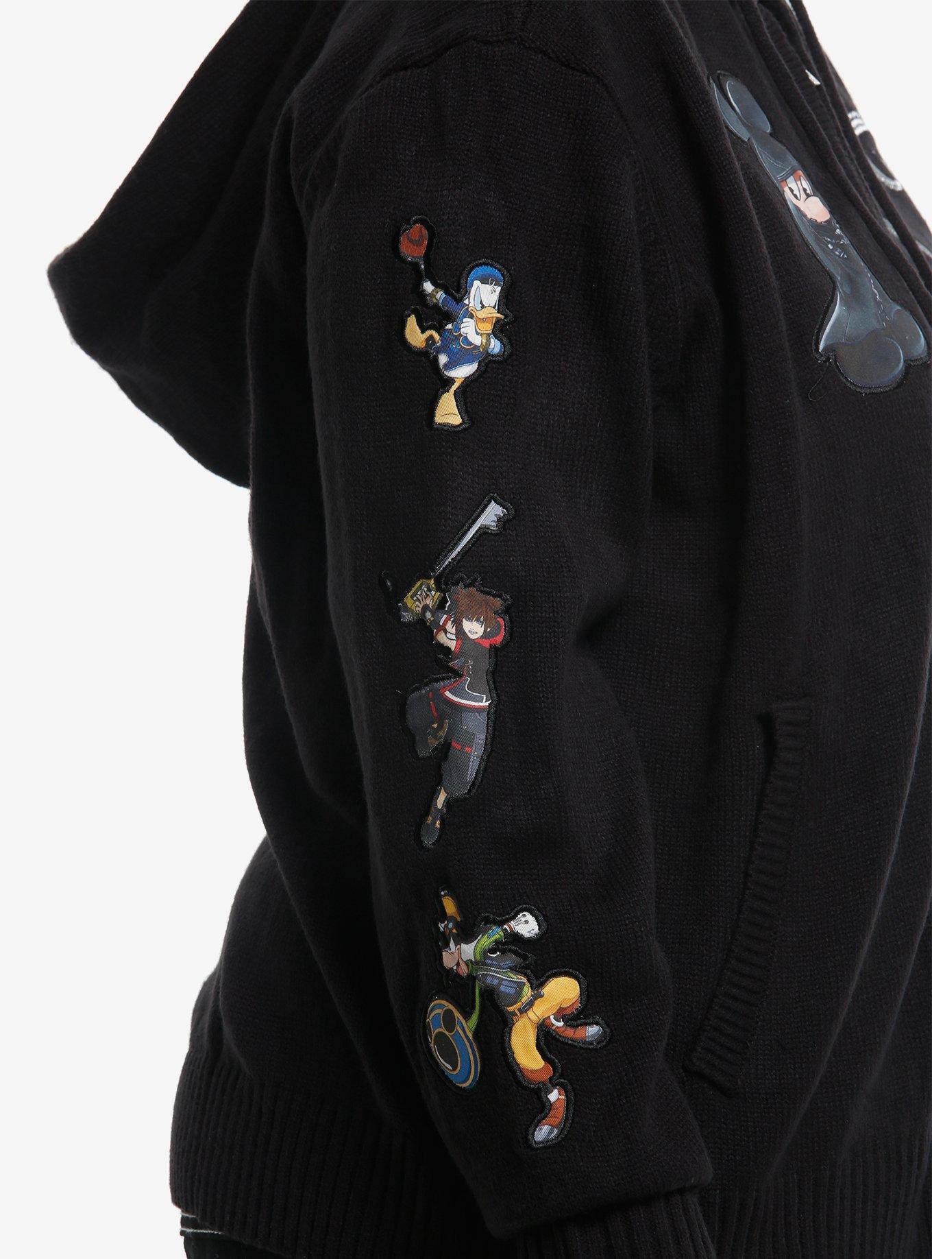 Disney Kingdom Hearts Character Patch Girls Hoodie Plus Size, MULTI, alternate
