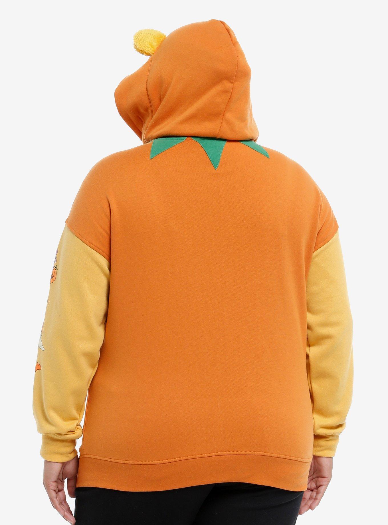 Disney Winnie The Pooh Pumpkin Costume Girls Hoodie Plus Size, ORANGE, alternate