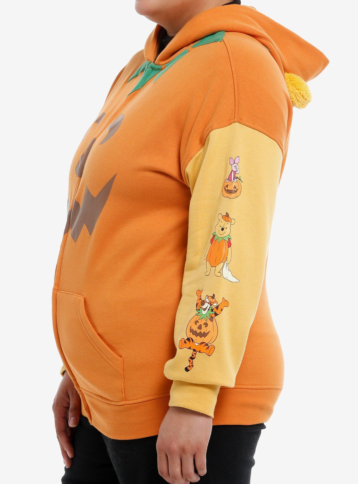 Disney Winnie The Pooh Pumpkin Costume Girls Hoodie Plus Size, ORANGE, alternate