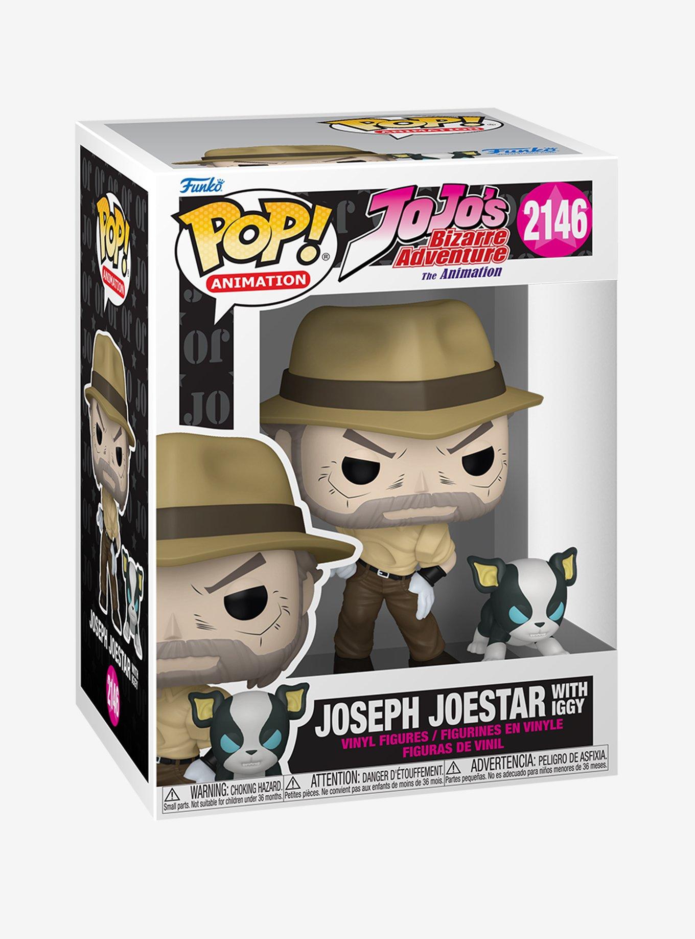 Funko JoJo’s Bizarre Adventure Pop! Animation Joseph Joestar With Iggy Vinyl Figures, , hi-res
