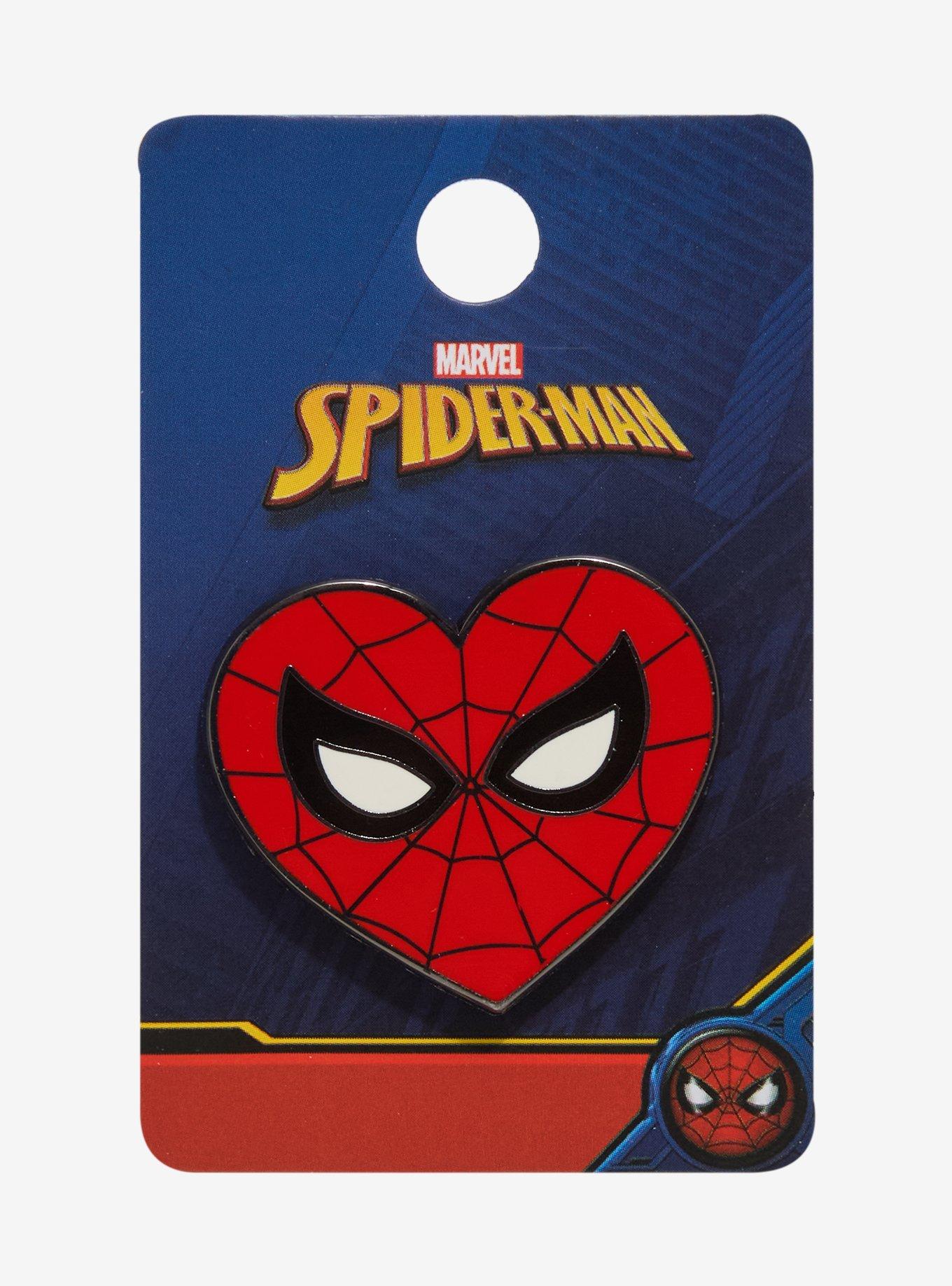 Marvel Spider-Man Heart Enamel Pin, , hi-res