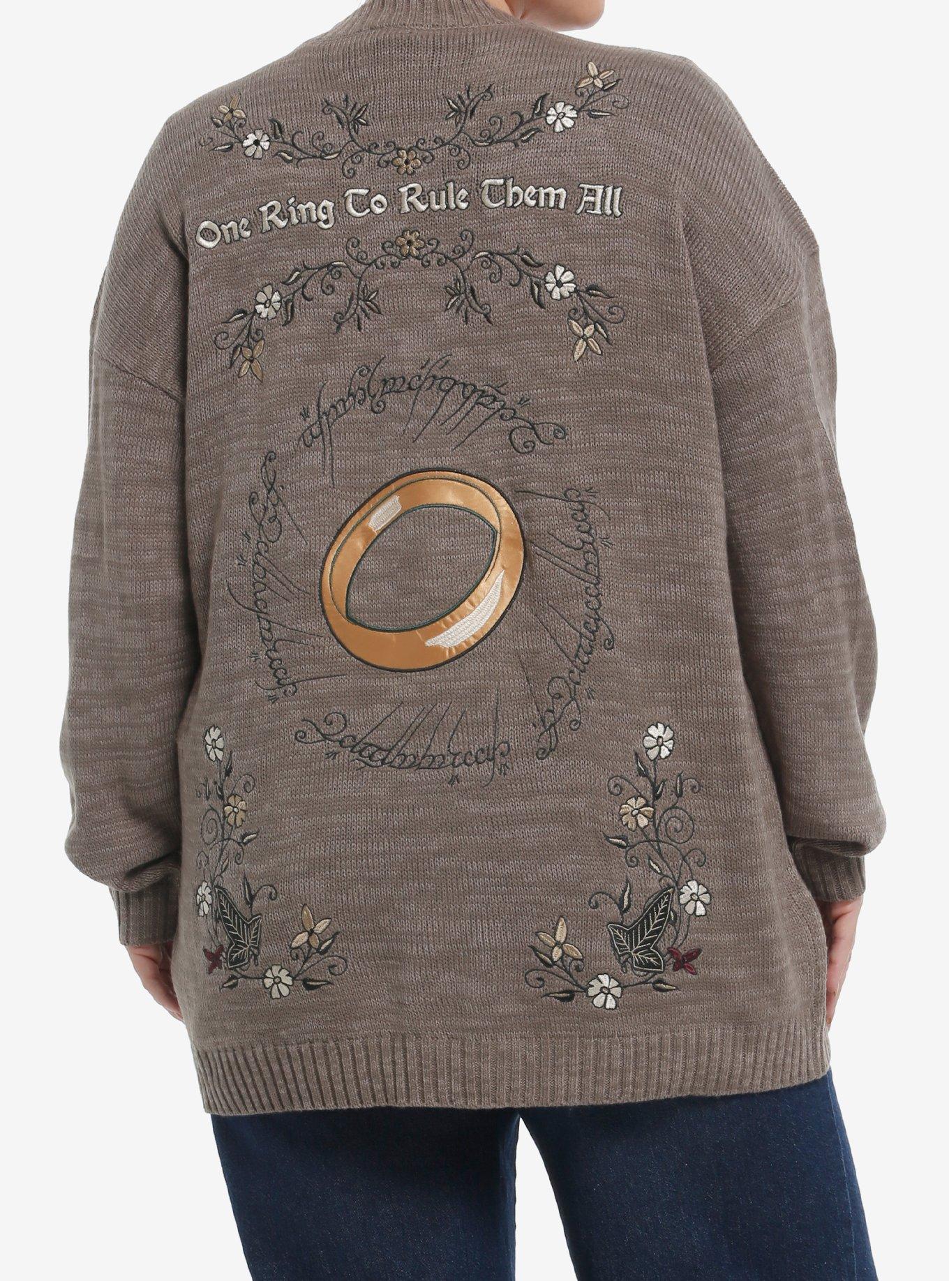 The Lord Of The Rings Floral Icons Cardigan Plus Size, , hi-res