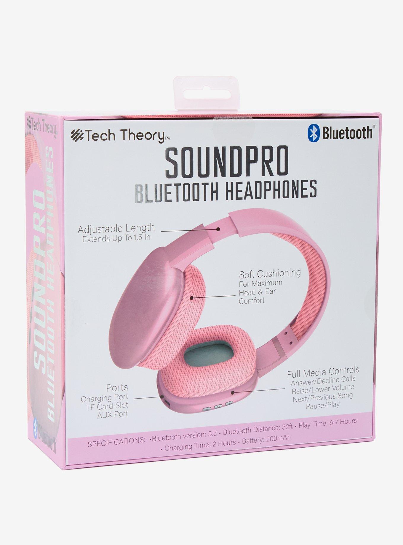 Tech Theory SoundPro Pink Bluetooth Headphones, , alternate