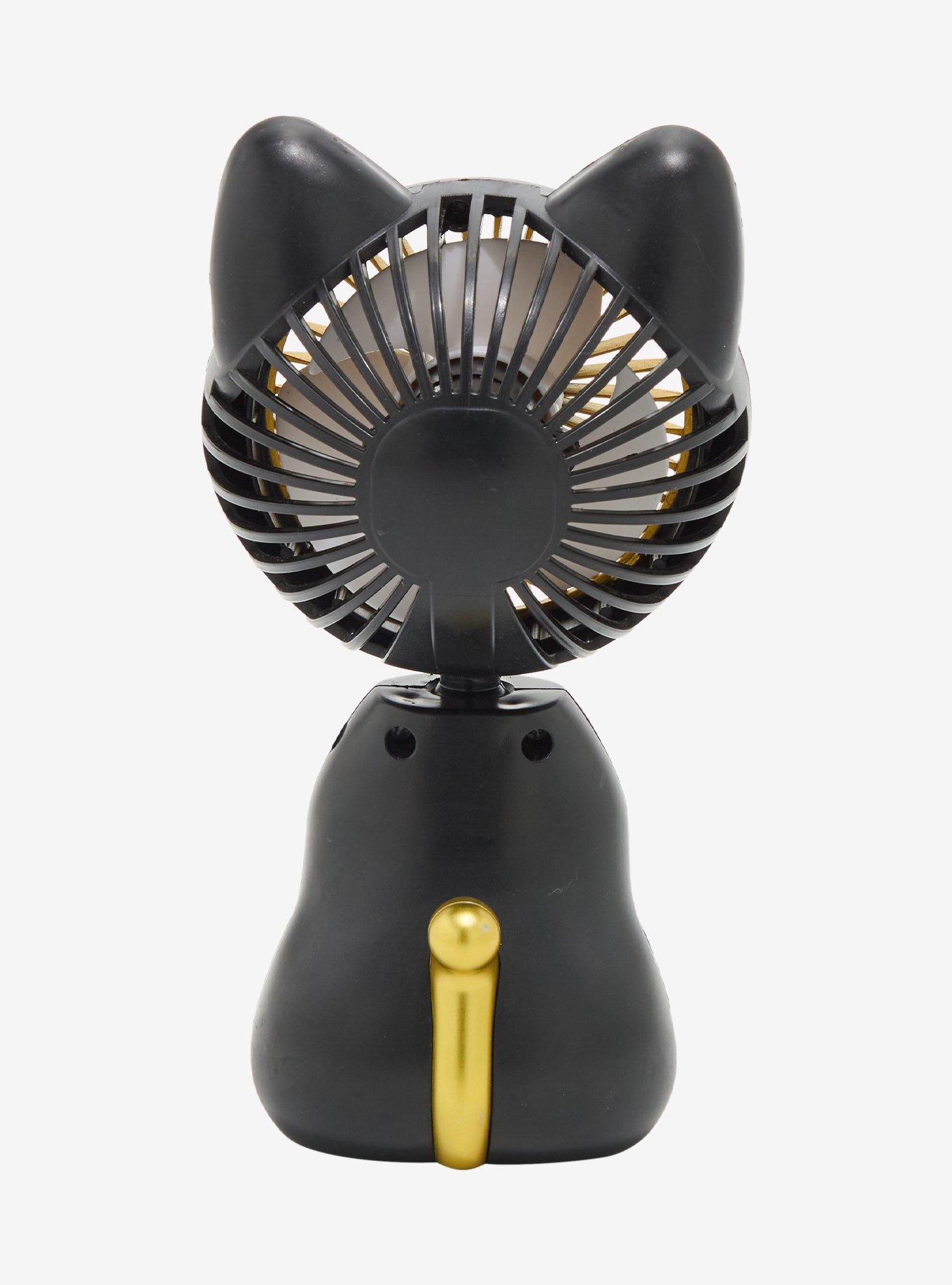 Tech Theory Black Cat Color-Changing Handheld Fan, , alternate