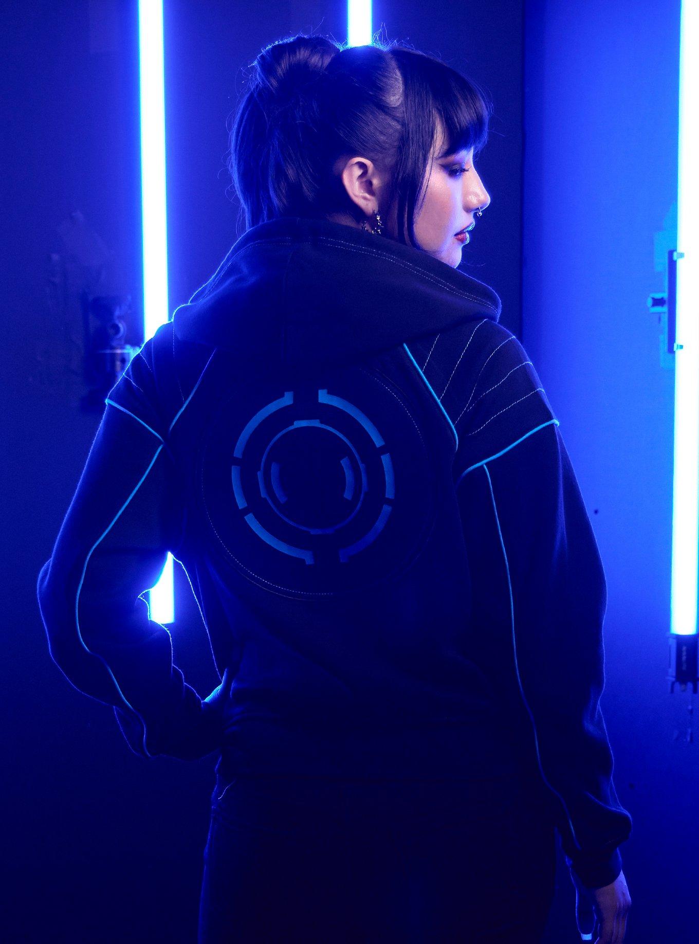 Disney Tron: Ares Blue Crop Hoodie, , hi-res