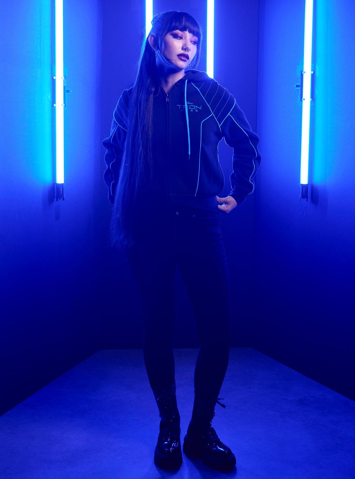 Disney Tron: Ares Blue Crop Hoodie, MULTI, alternate