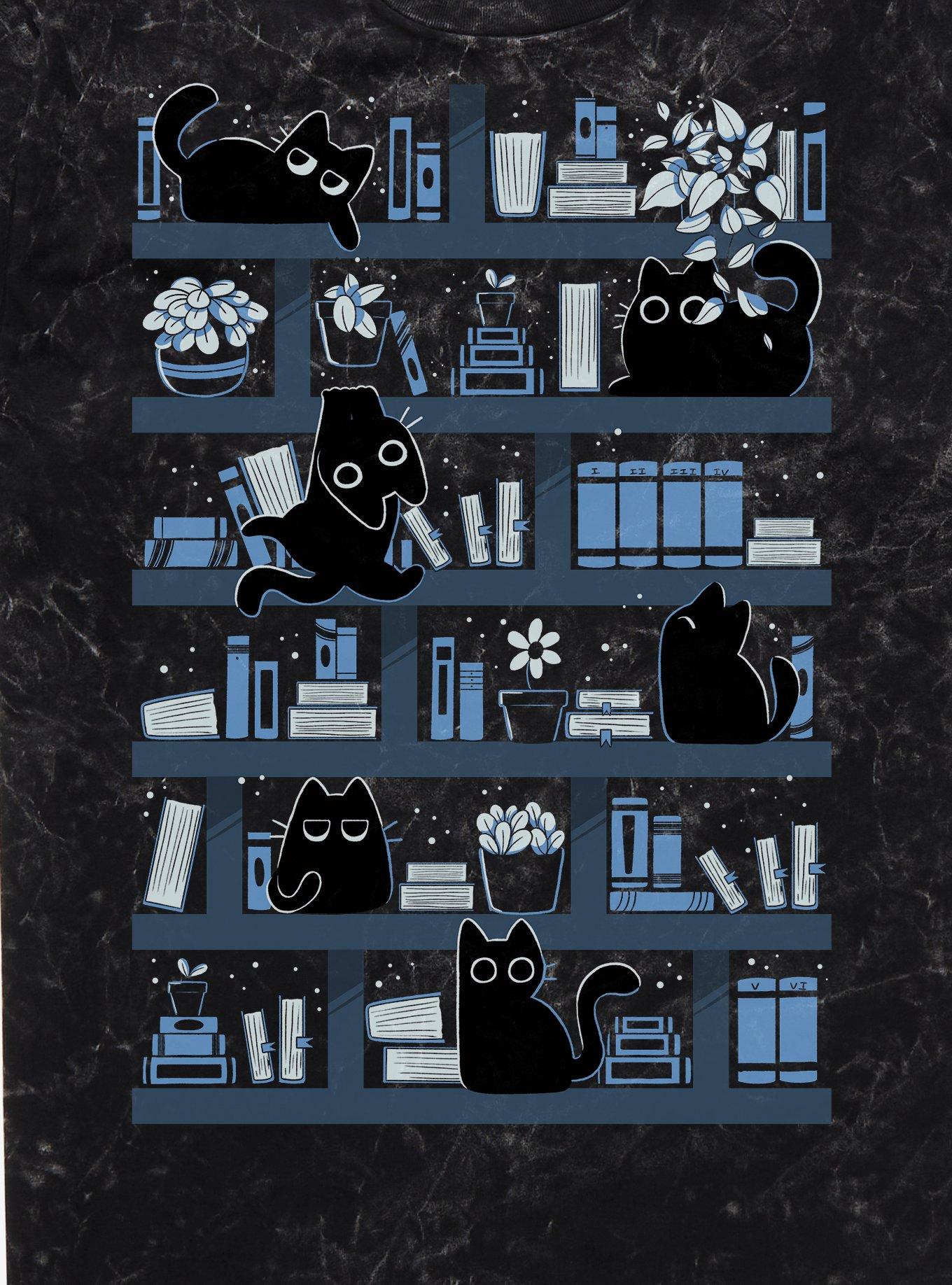 Purrfect Library Mineral Wash T-Shirt, , hi-res