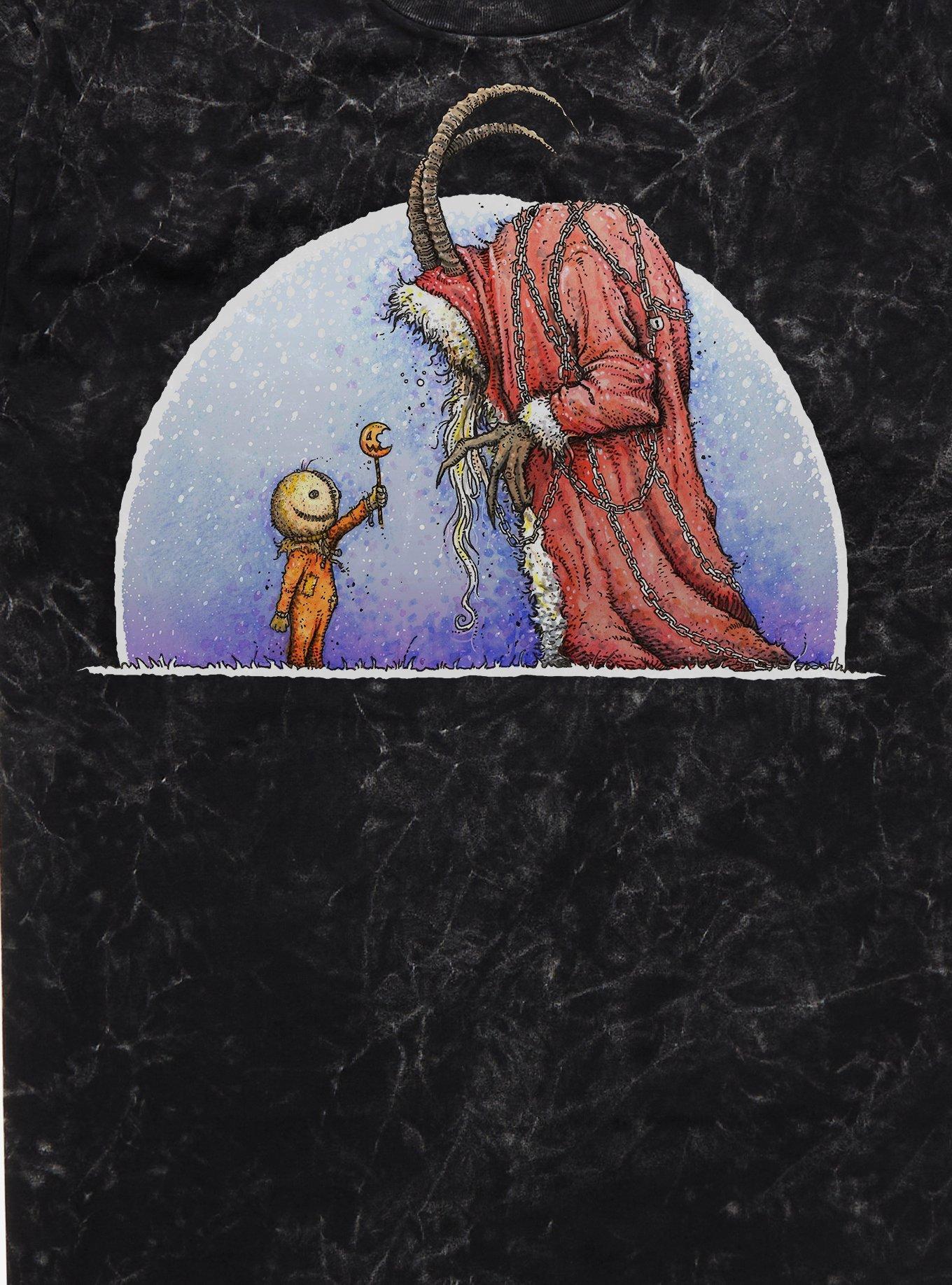 Holiday Horrors Meet Krampus Mineral Wash T-Shirt, BLACK MINERAL WASH, alternate