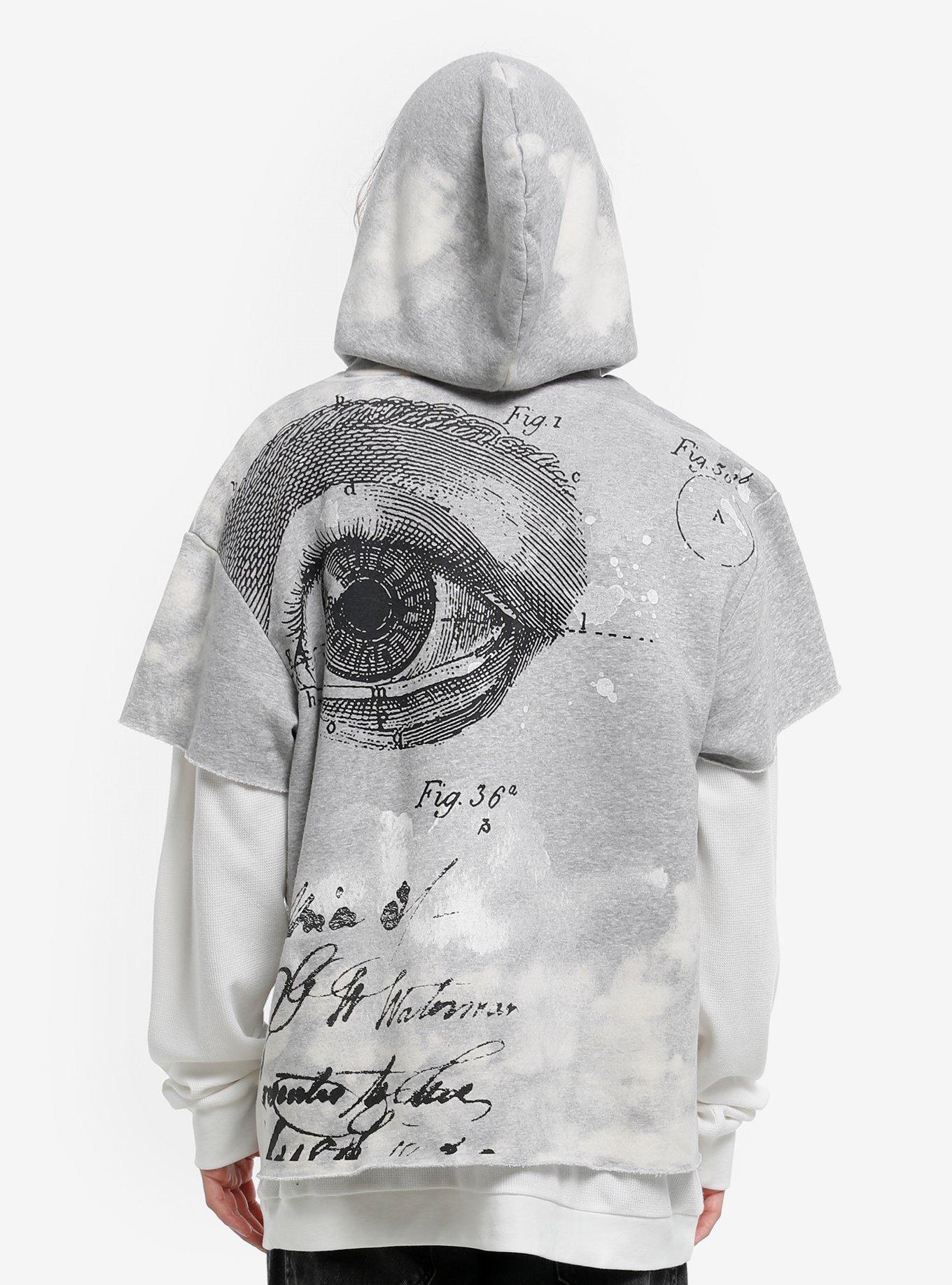 Anatomy Grey & White Twofer Thermal Hoodie, , hi-res