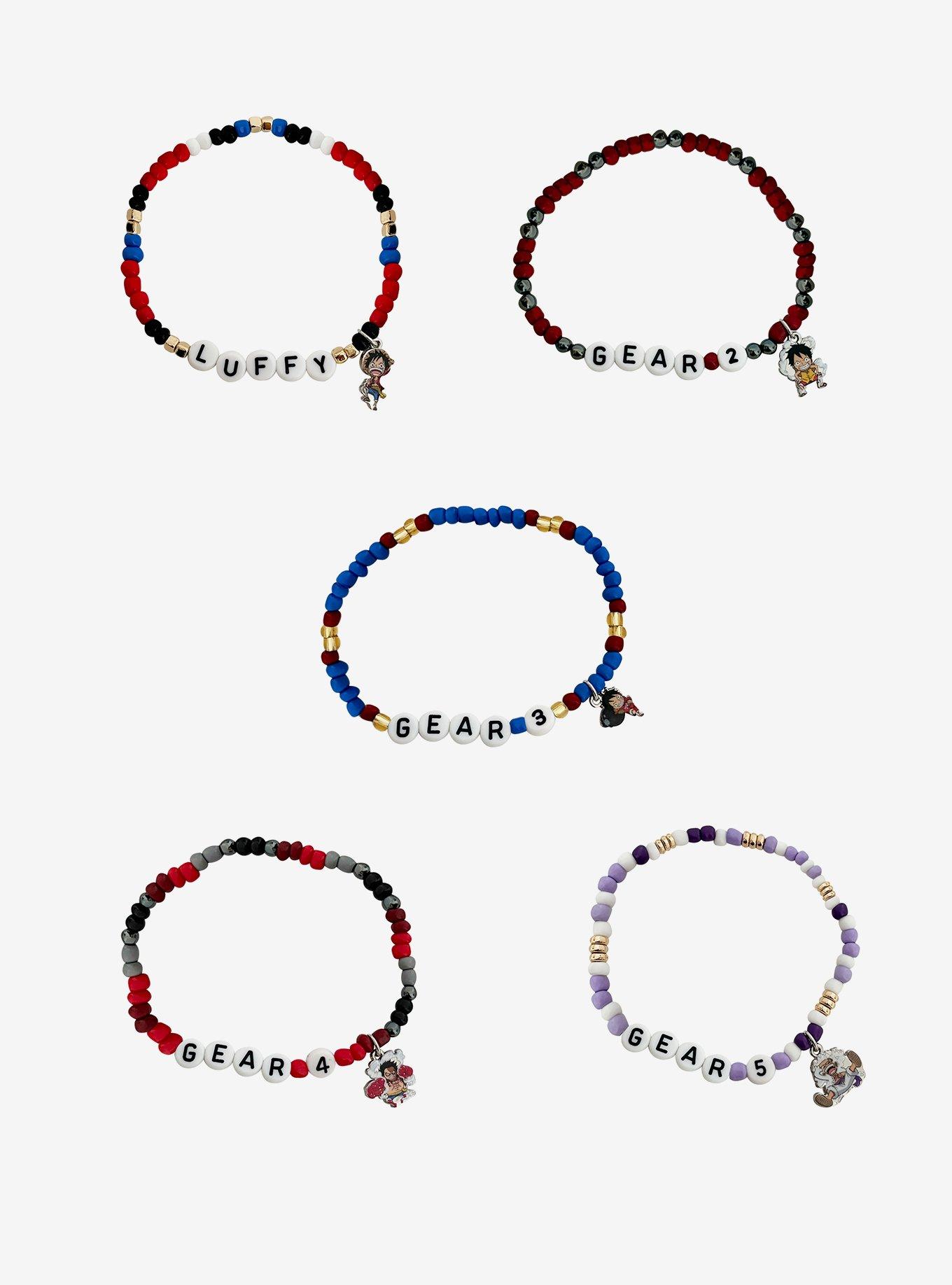 One Piece Luffy Gears Bead Bracelet Set, , hi-res