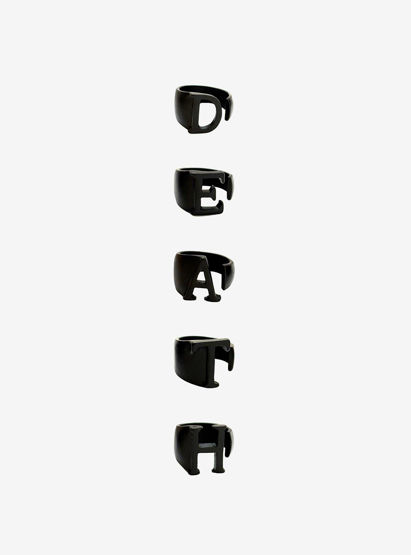 One Piece Law Death Tattoo Ring Set, , hi-res
