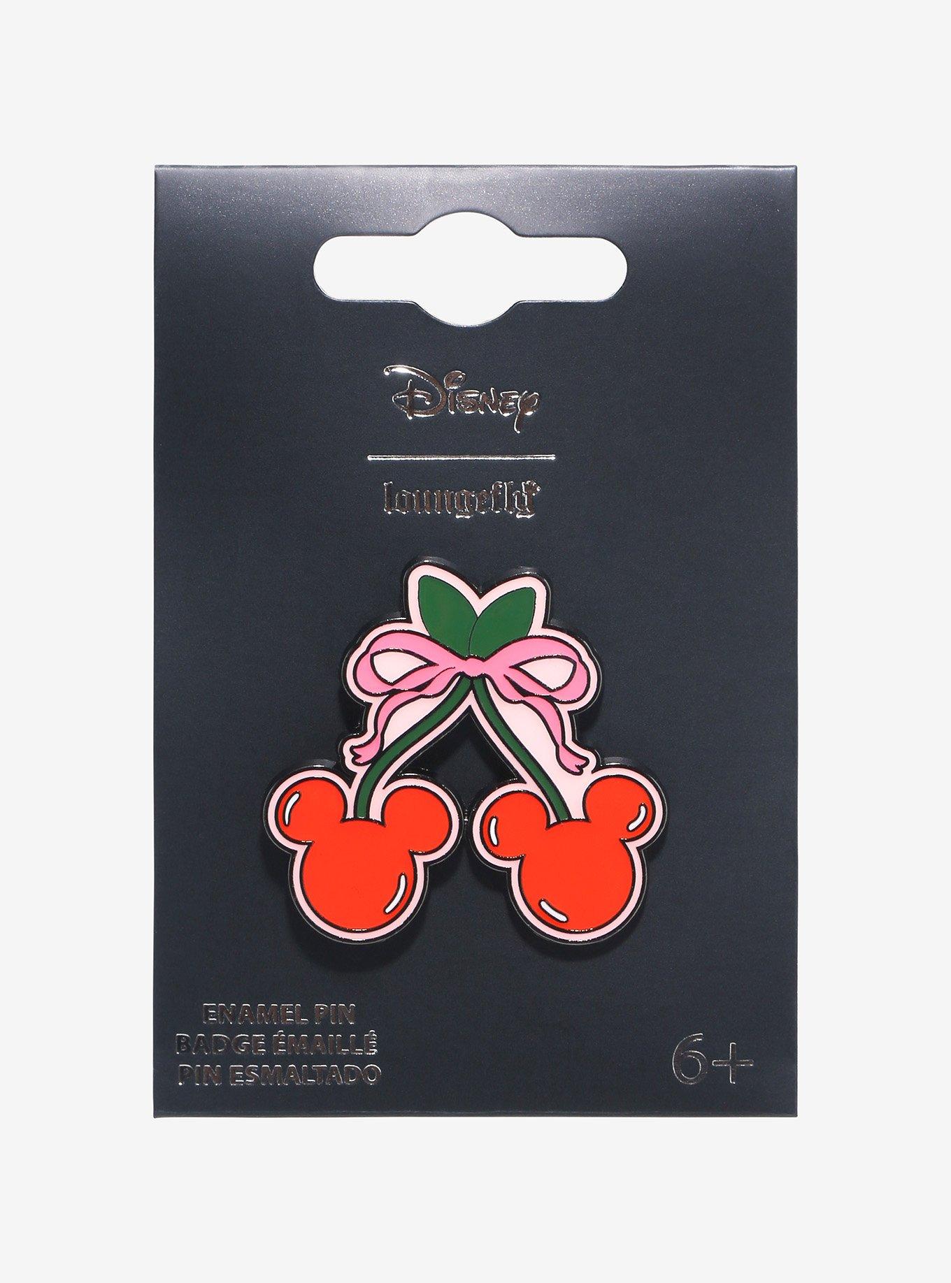 Loungefly Disney Mickey Mouse Cherries Enamel Pin, , hi-res