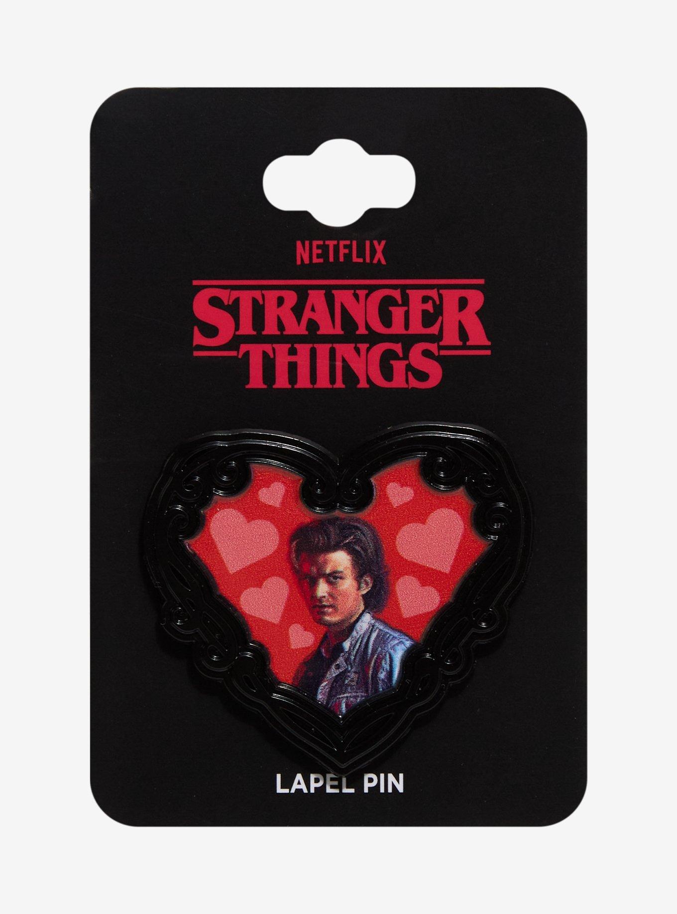 Stranger Things Steve Heart Enamel Pin, , hi-res