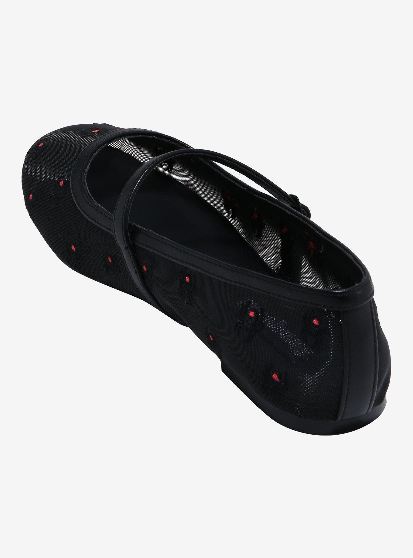 Strange Cvlt Black Widow Mesh Helena Flats, , hi-res