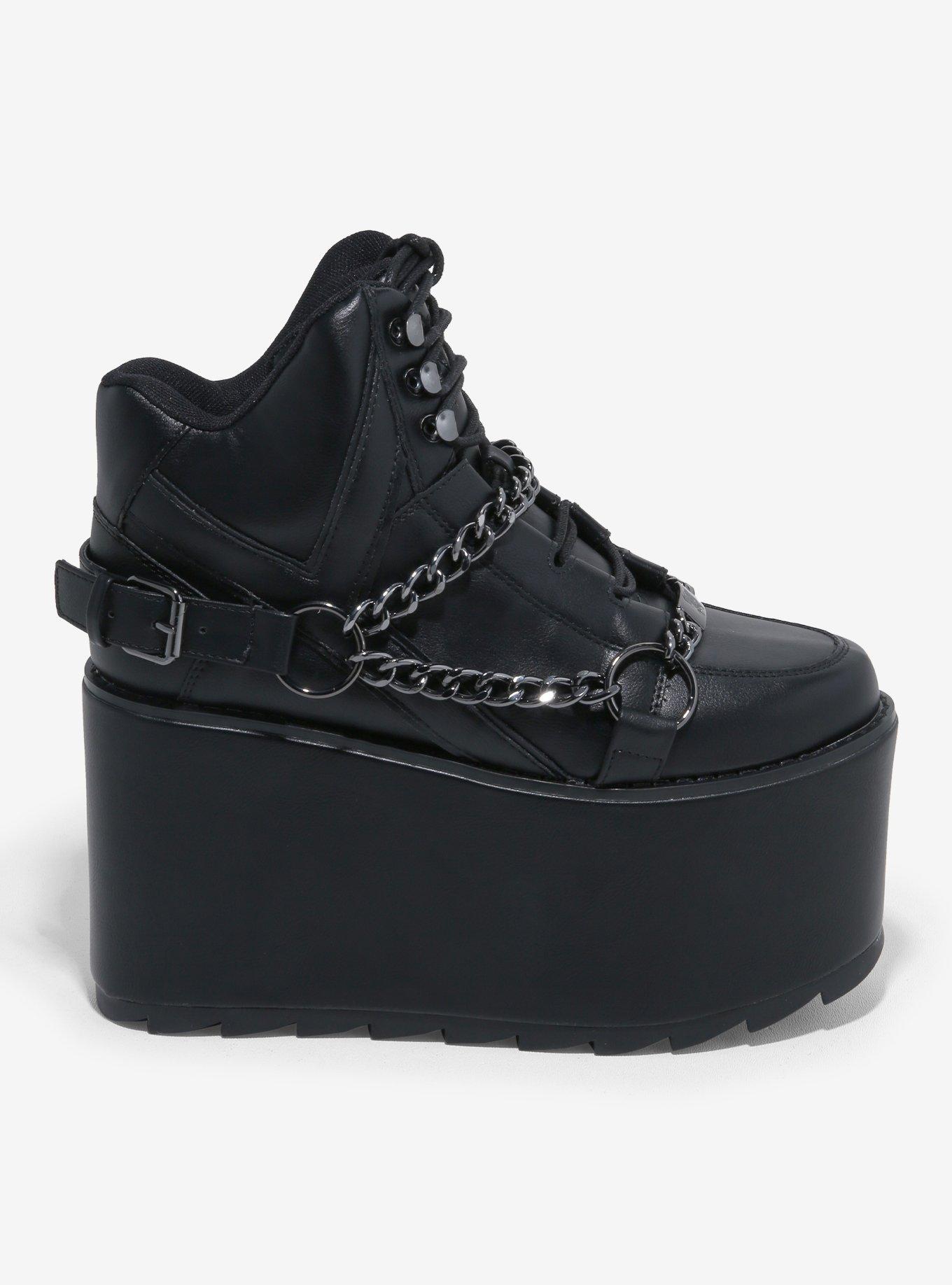 YRU Black Chain Qozmo Sneakers, MULTI, alternate