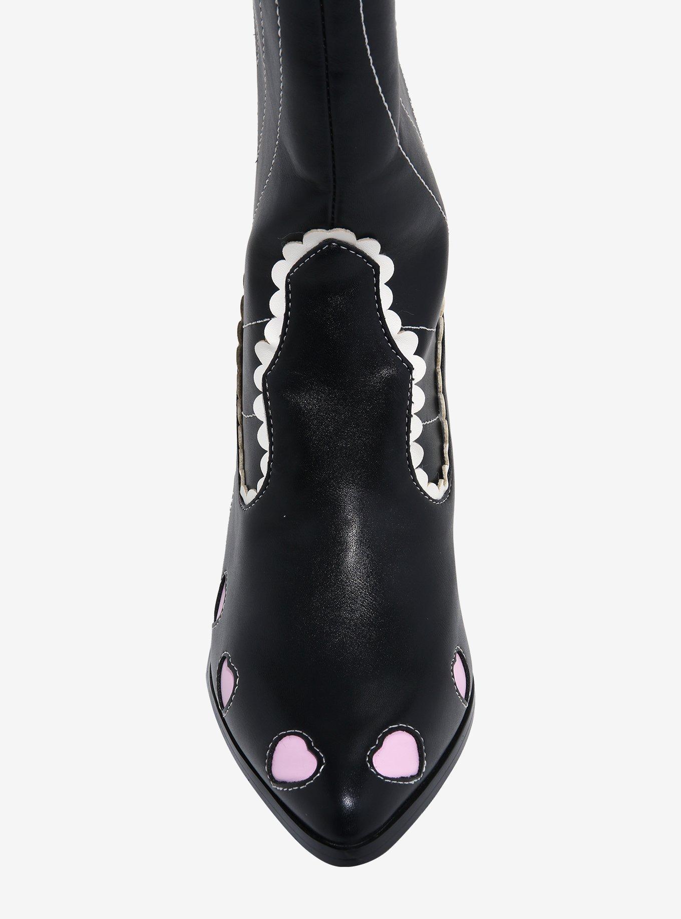 YRU Black & Pink Space Cowgirl Boots, MULTI, alternate