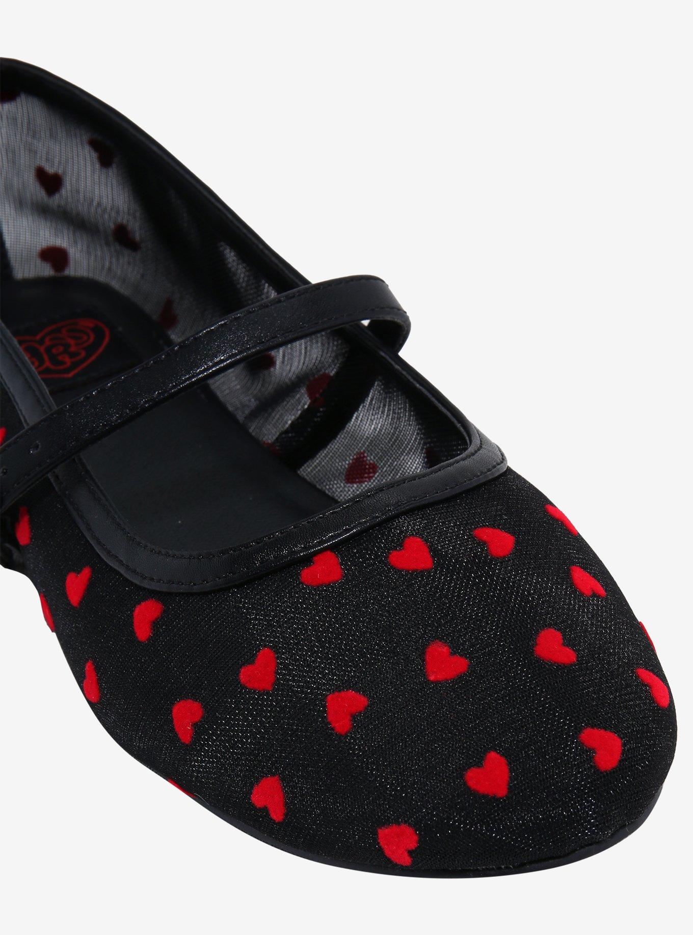 Strange Cvlt Red Heart Mesh Helena Flats, MULTI, alternate