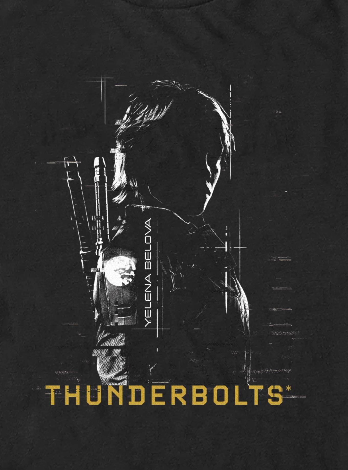 Marvel Thunderbolts* Yelena Silhouette T-Shirt, BLACK, alternate