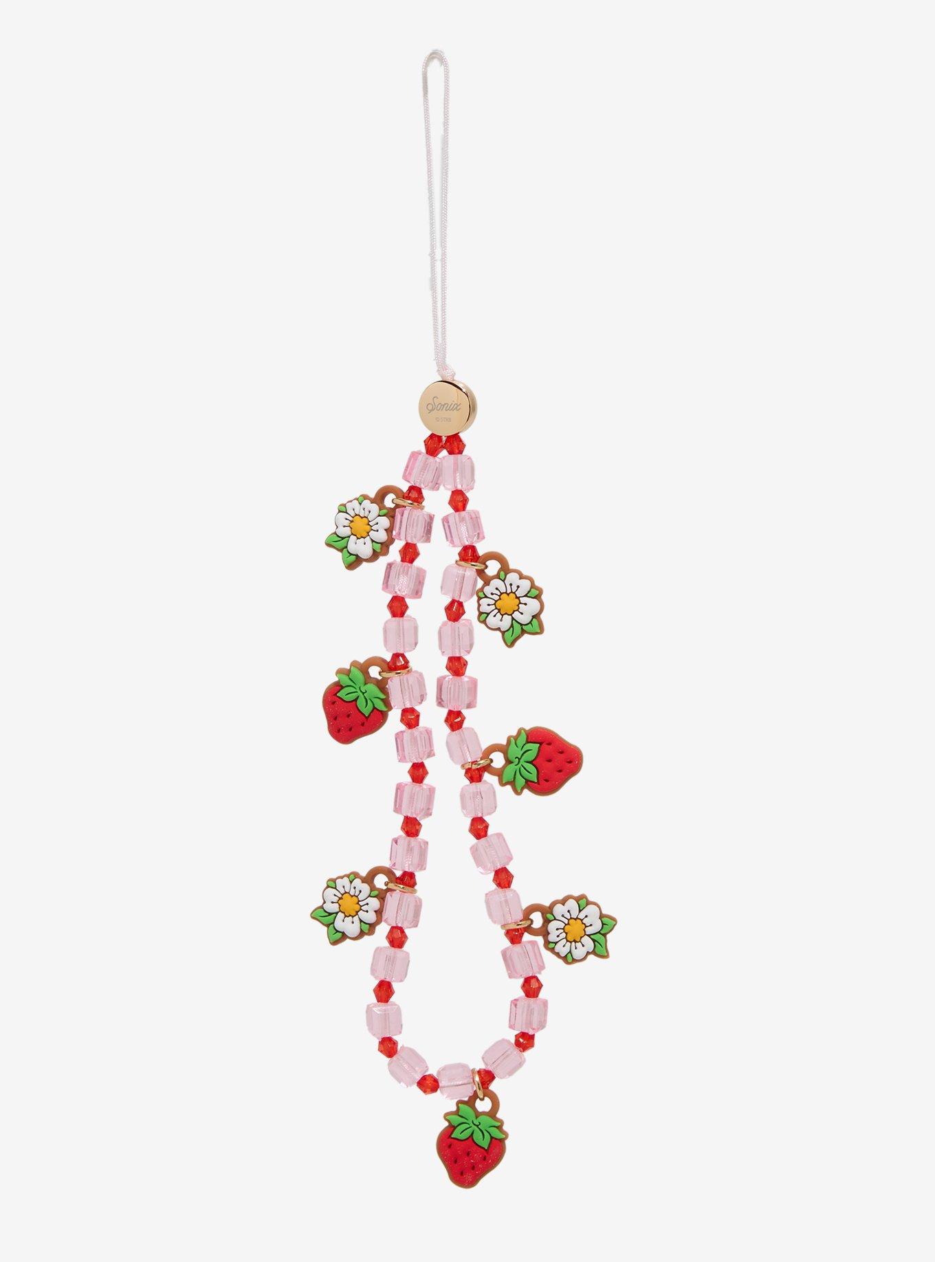 Sonix Strawberry Shortcake Beaded Phone Charm, , hi-res