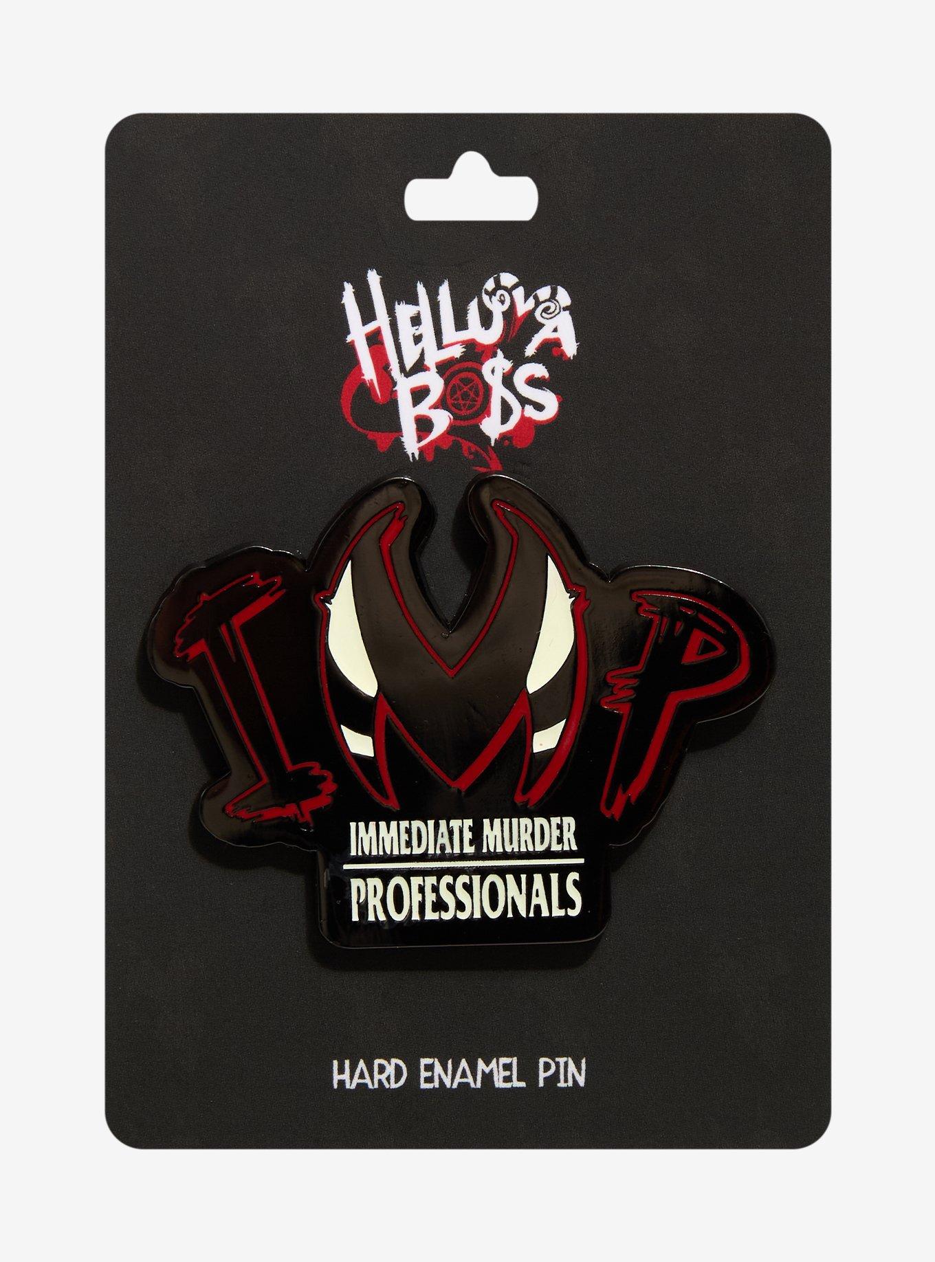 Helluva Boss I.M.P Logo Name Enamel Pin, , hi-res