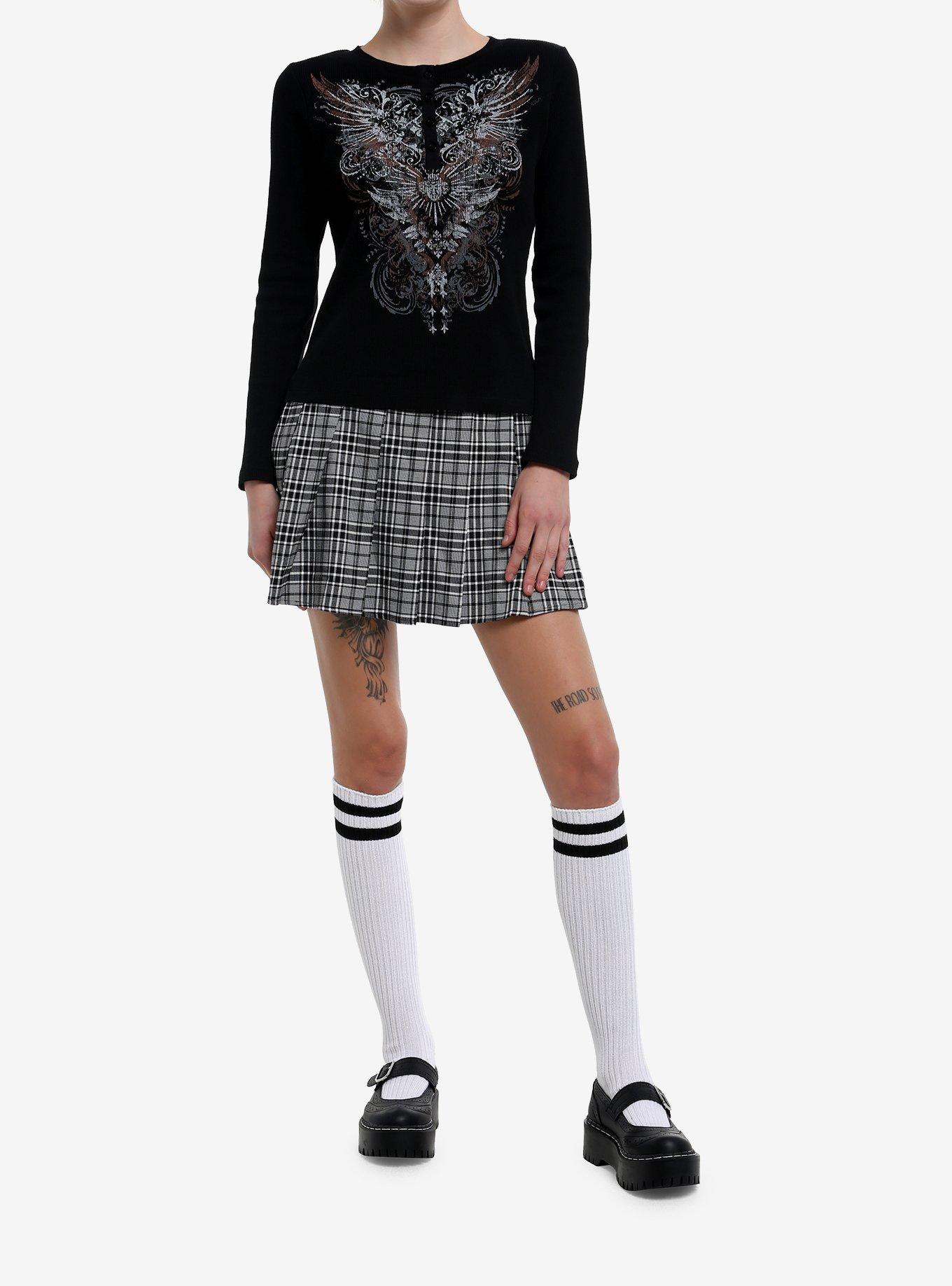 Wings & Filigree Girls Long-Sleeve Thermal Top, , hi-res