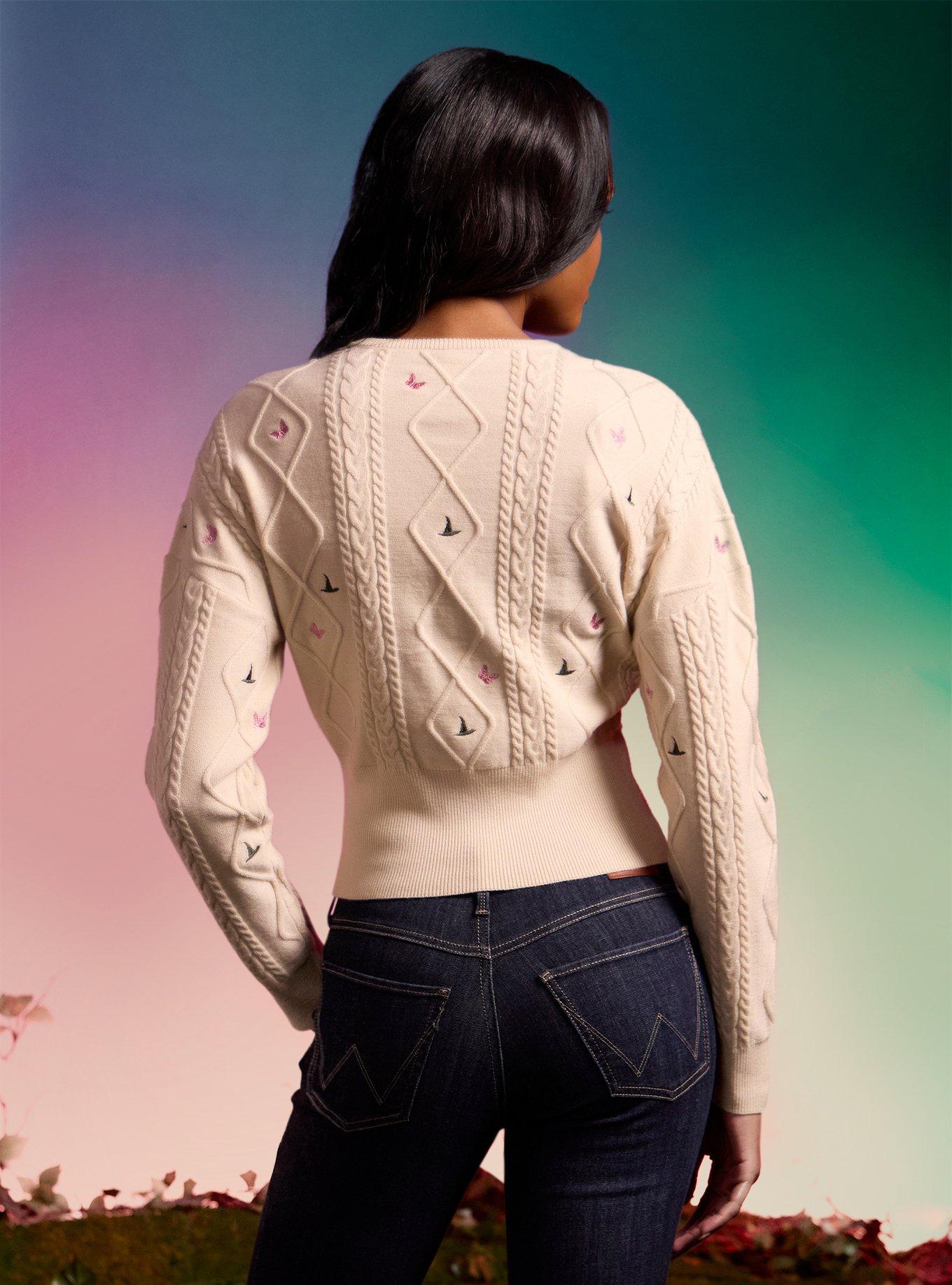 Her Universe Wicked Elphaba & Glinda Crossover Knit Sweater Her Universe Exclusive, MULTI, alternate - view 3