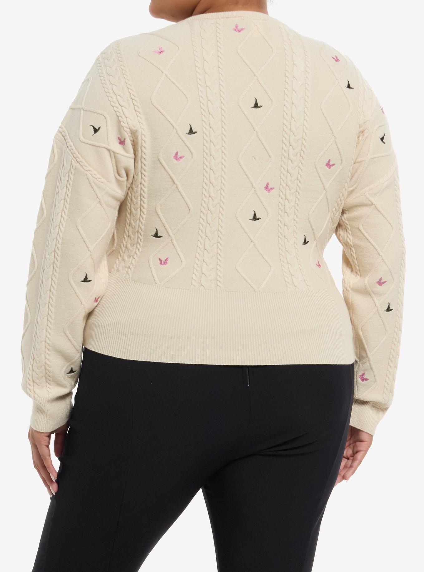 Her Universe Wicked Elphaba & Glinda Crossover Knit Sweater Plus Size Her Universe Exclusive, MULTI, alternate - view 3