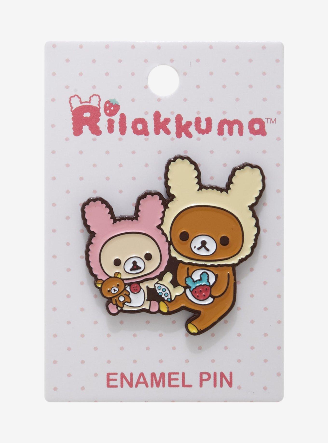 Rilakkuma Bunny Ears Enamel Pin Hot Topic Exclusive, , hi-res