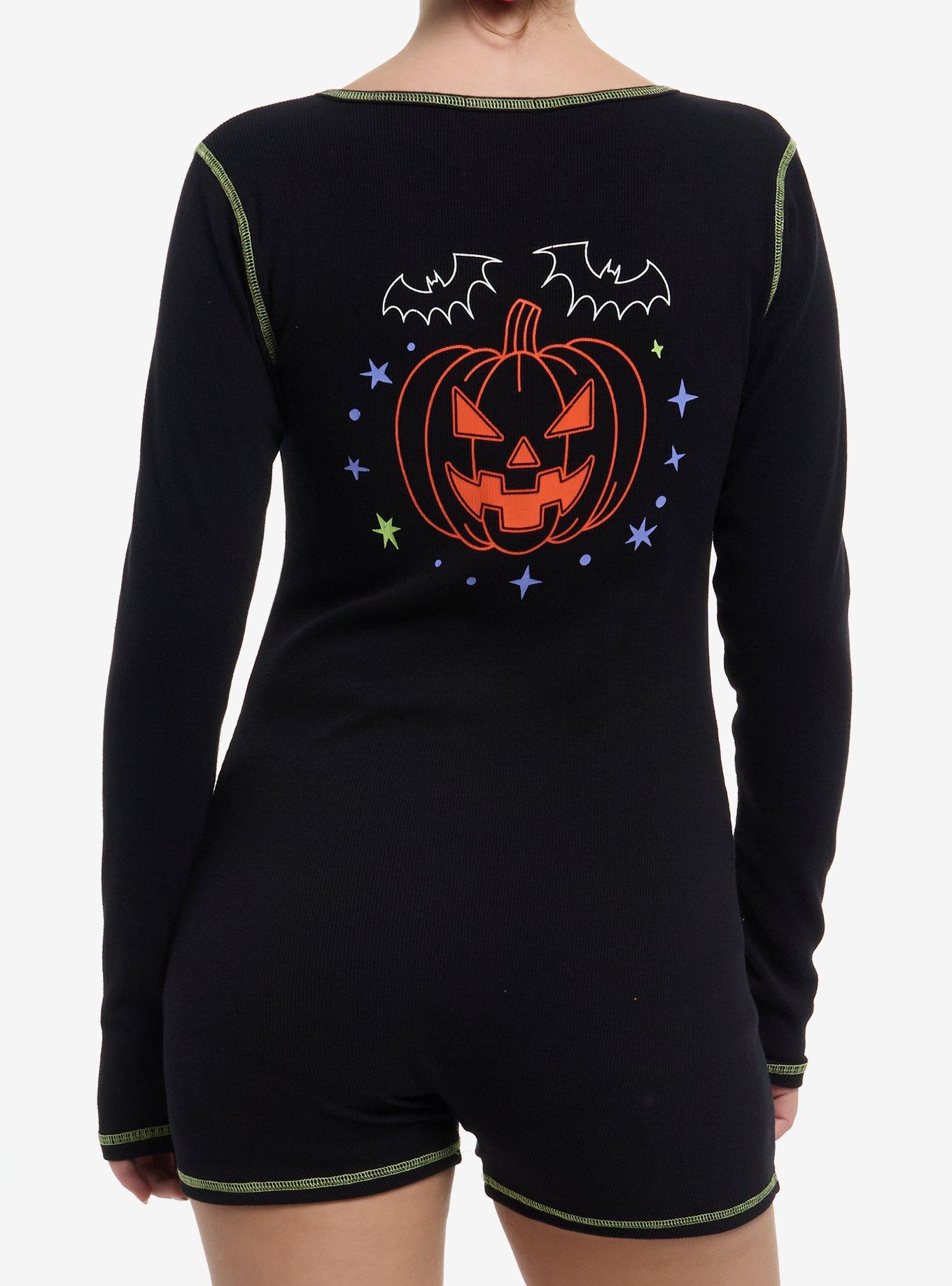Halloween Ghost Print Romper, , hi-res
