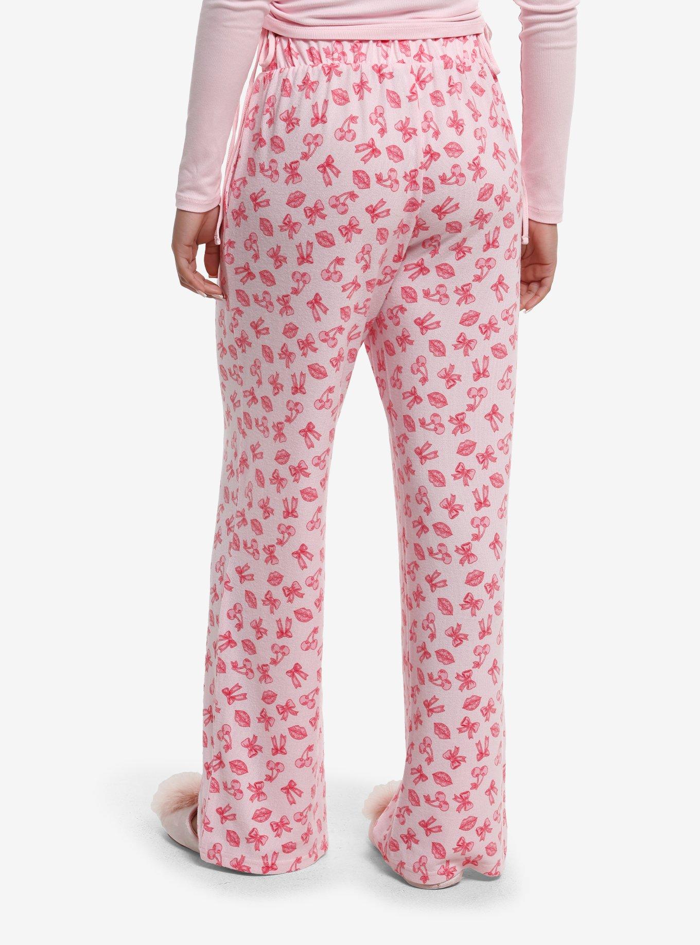 Sweet Society Ribbons Lips Cherries Lounge Pants, , hi-res