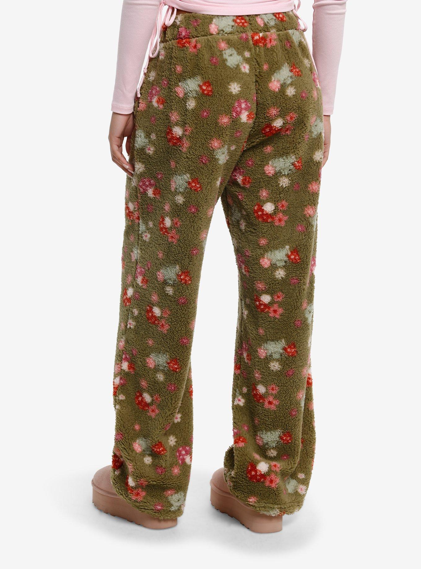 Thorn & Fable Mushroom Frog Sherpa Lounge Pants, , hi-res