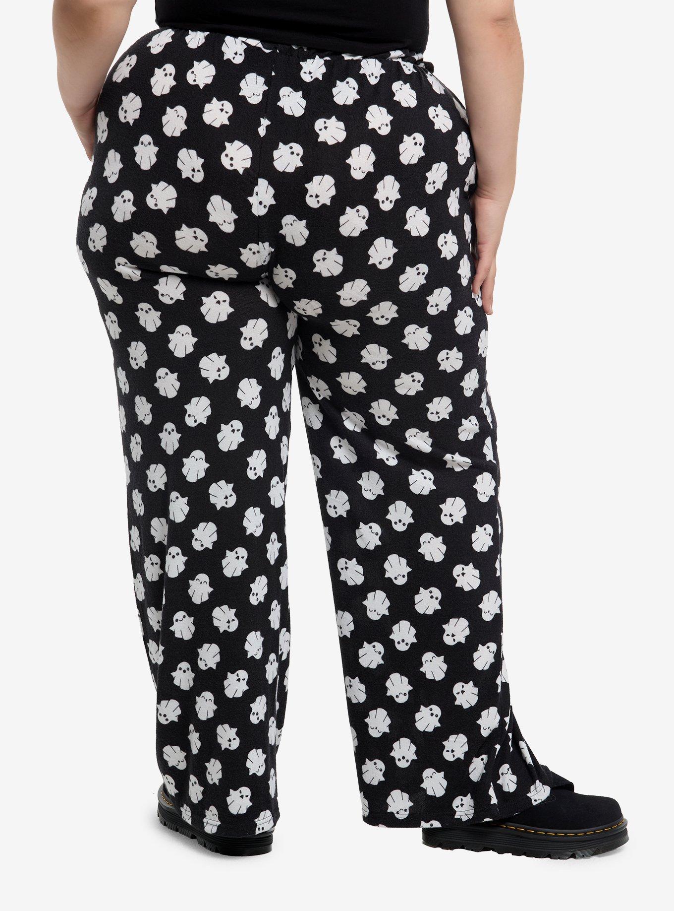 Sweet Society Kawaii Ghosts Wide Leg Lounge Pants Plus Size, , hi-res