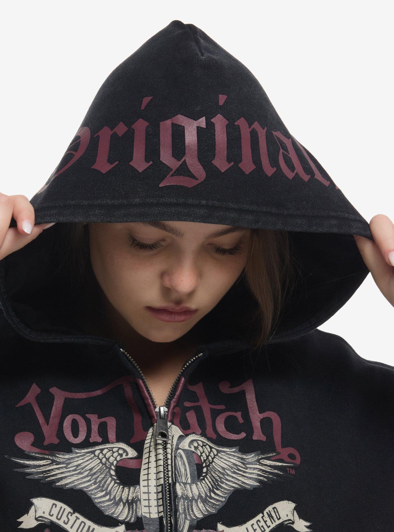 Von Dutch Eye Logo Girls Hoodie, GREY, alternate