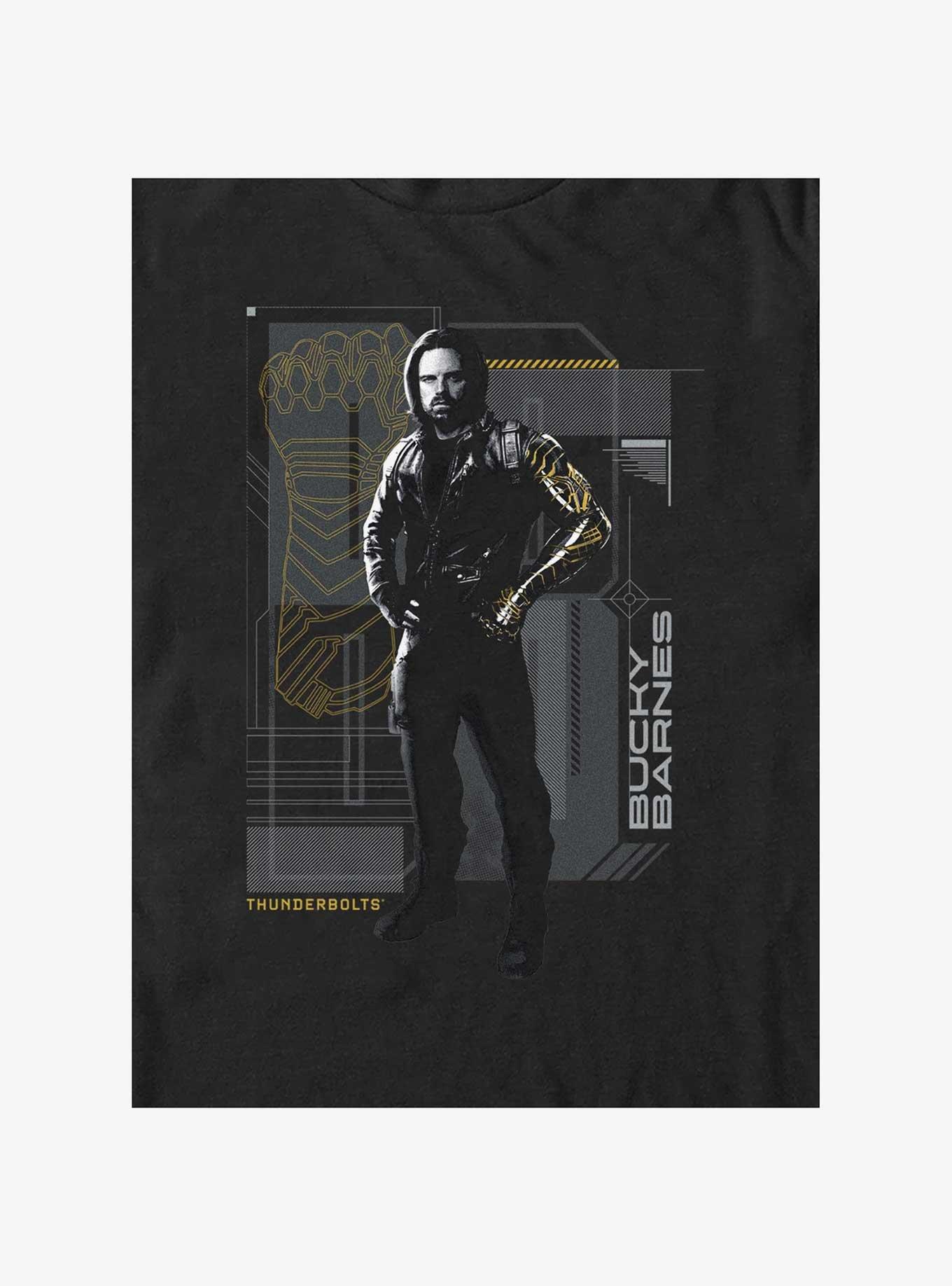 Marvel Thunderbolts* Bucky Barnes Pose Girls T-Shirt, BLACK, alternate