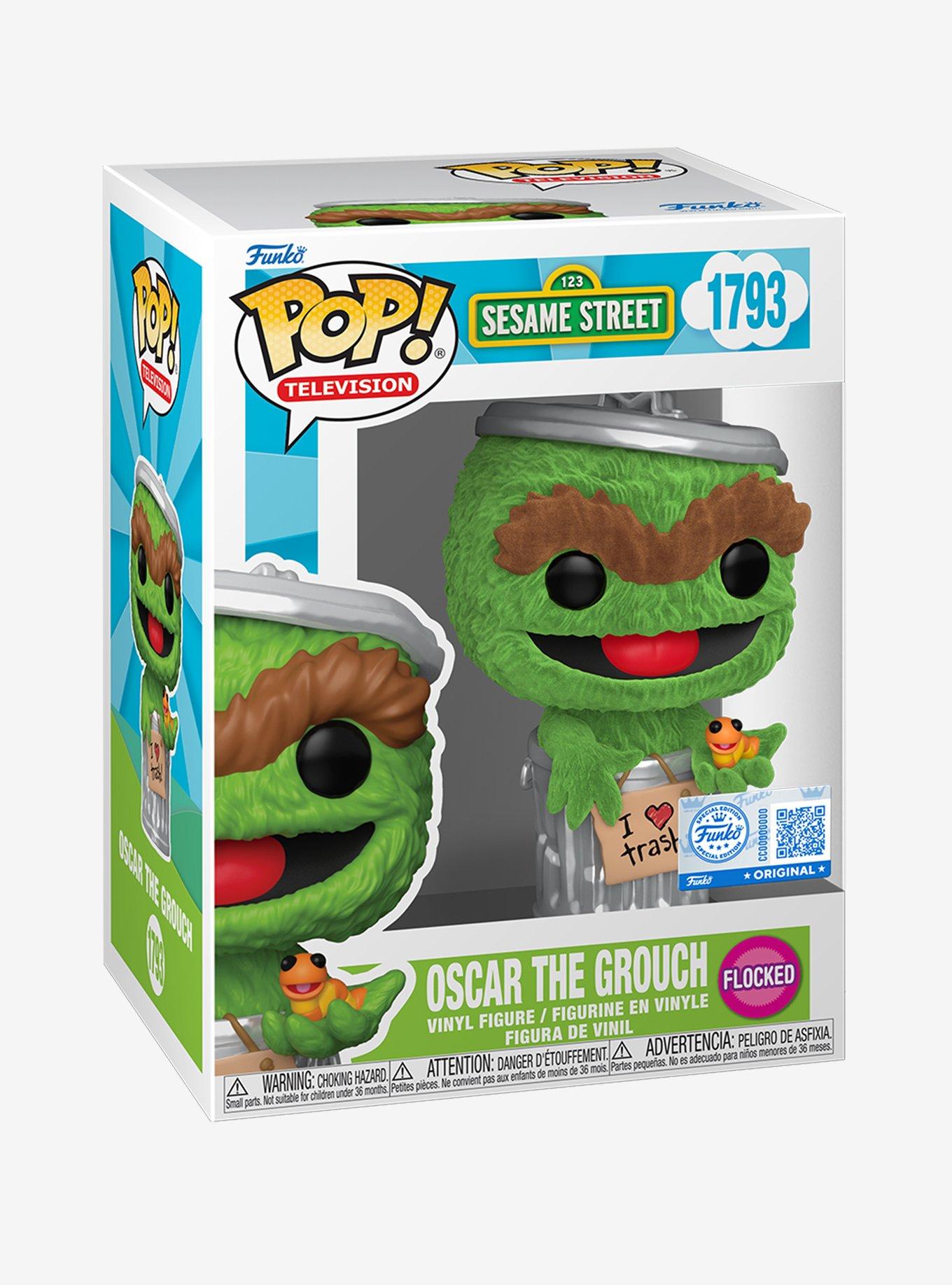 Funko Pop! Television Sesame Street Oscar The Grouch Flocked Vinyl Figure, , hi-res