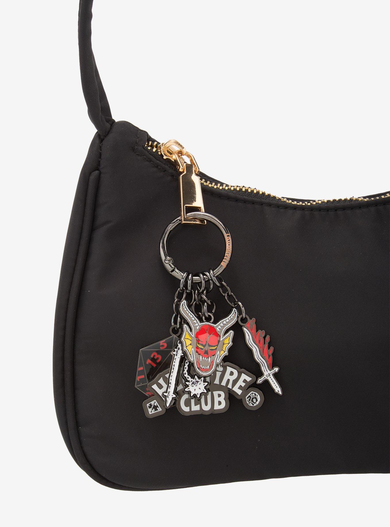 Stranger Things Hellfire Club Multi-Charm Keychain — BoxLunch Exclusive, , hi-res
