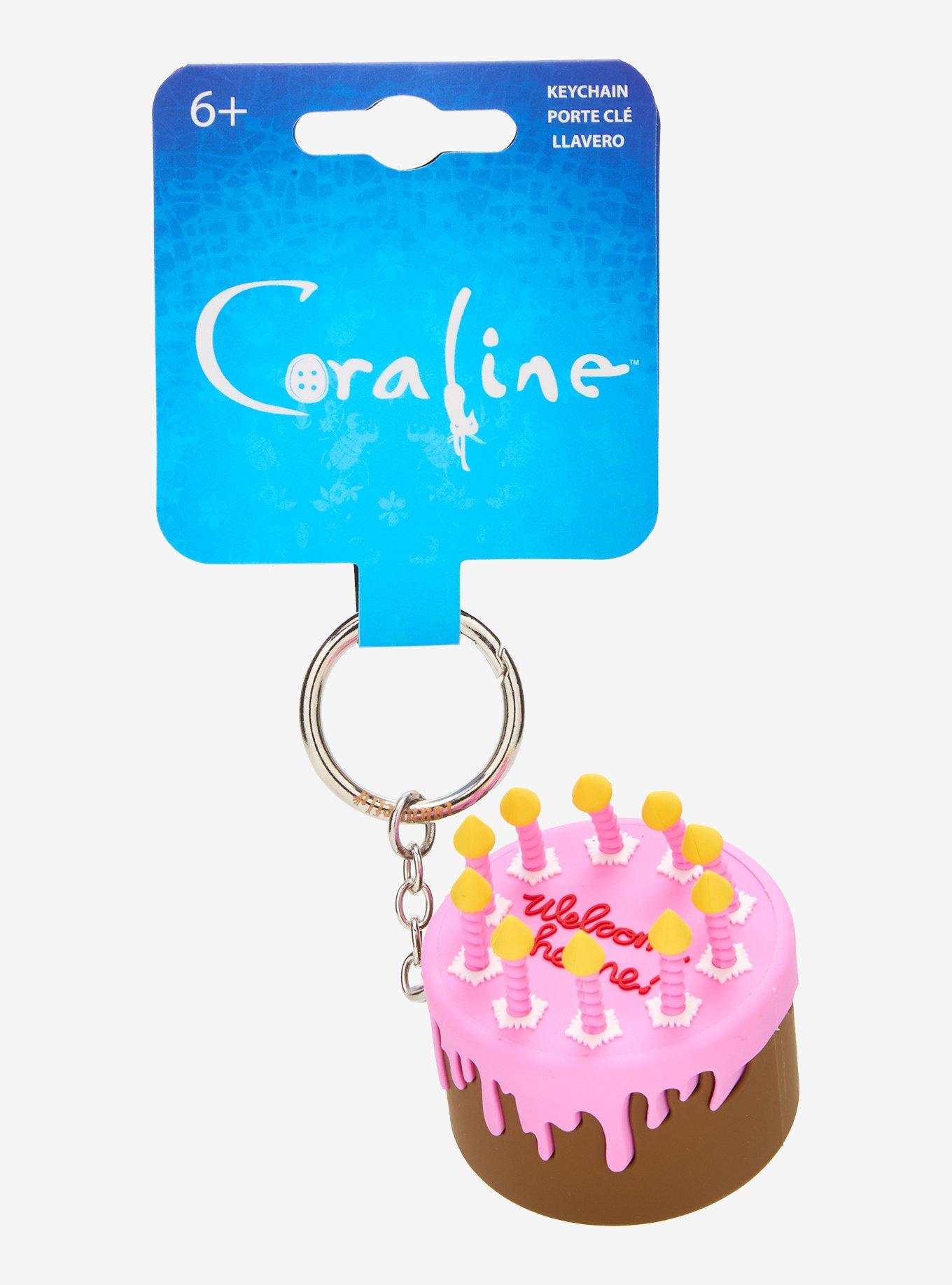 Coraline Welcome Home Cake Molded Keychain &mdash; BoxLunch Exclusive, , alternate