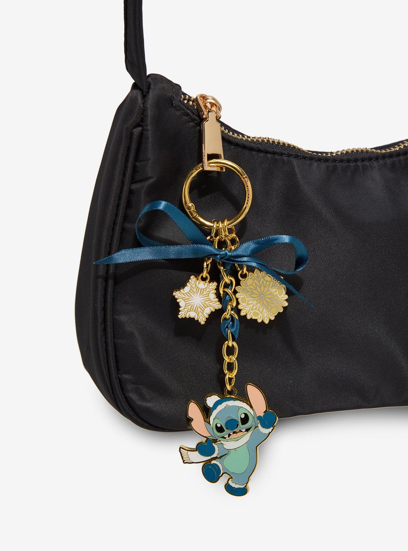 Loungefly Disney Lilo & Stitch Winter Stitch Ribbon Multi-Charm Keychain - BoxLunch Exclusive, , hi-res