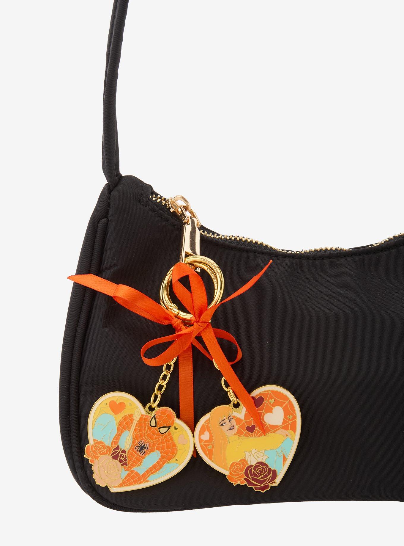 Marvel Spider-Man Floral MJ & Spider-Man Heart Keychain Set - BoxLunch Exclusive, , hi-res