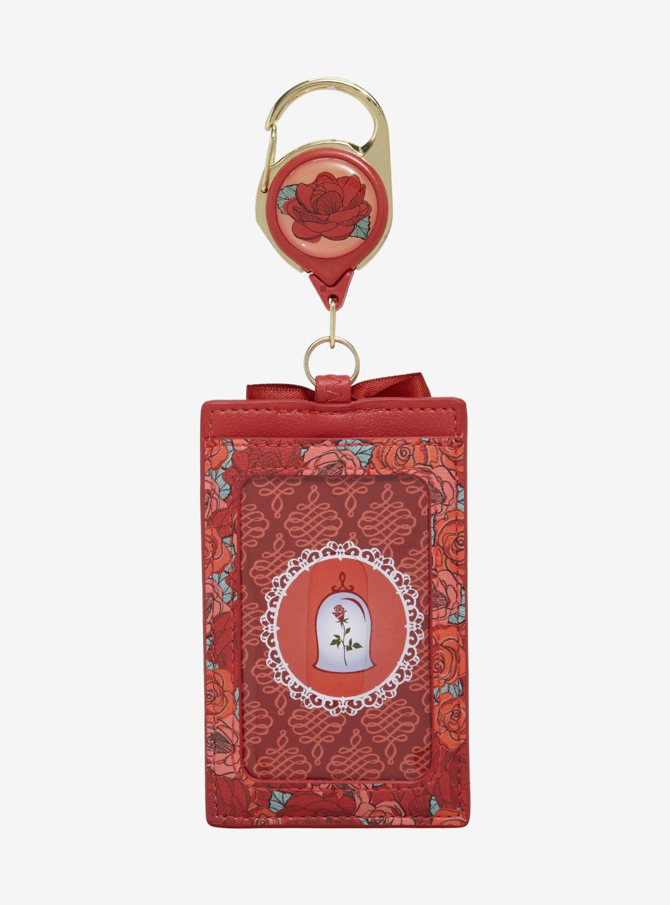 Disney Beauty and the Beast Belle & Beast Roses Retractable Lanyard &mdash;&nbsp;BoxLunch Exclusive, , alternate