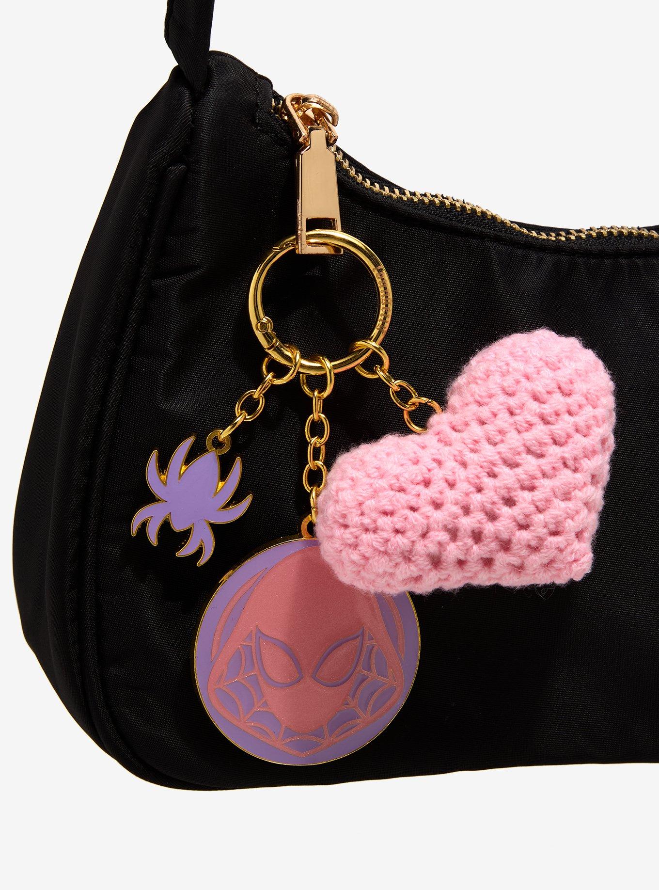 Loungefly Marvel Spider-Gwen Pastel Heart Multi-Charm Keychain - BoxLunch Exclusive, , alternate