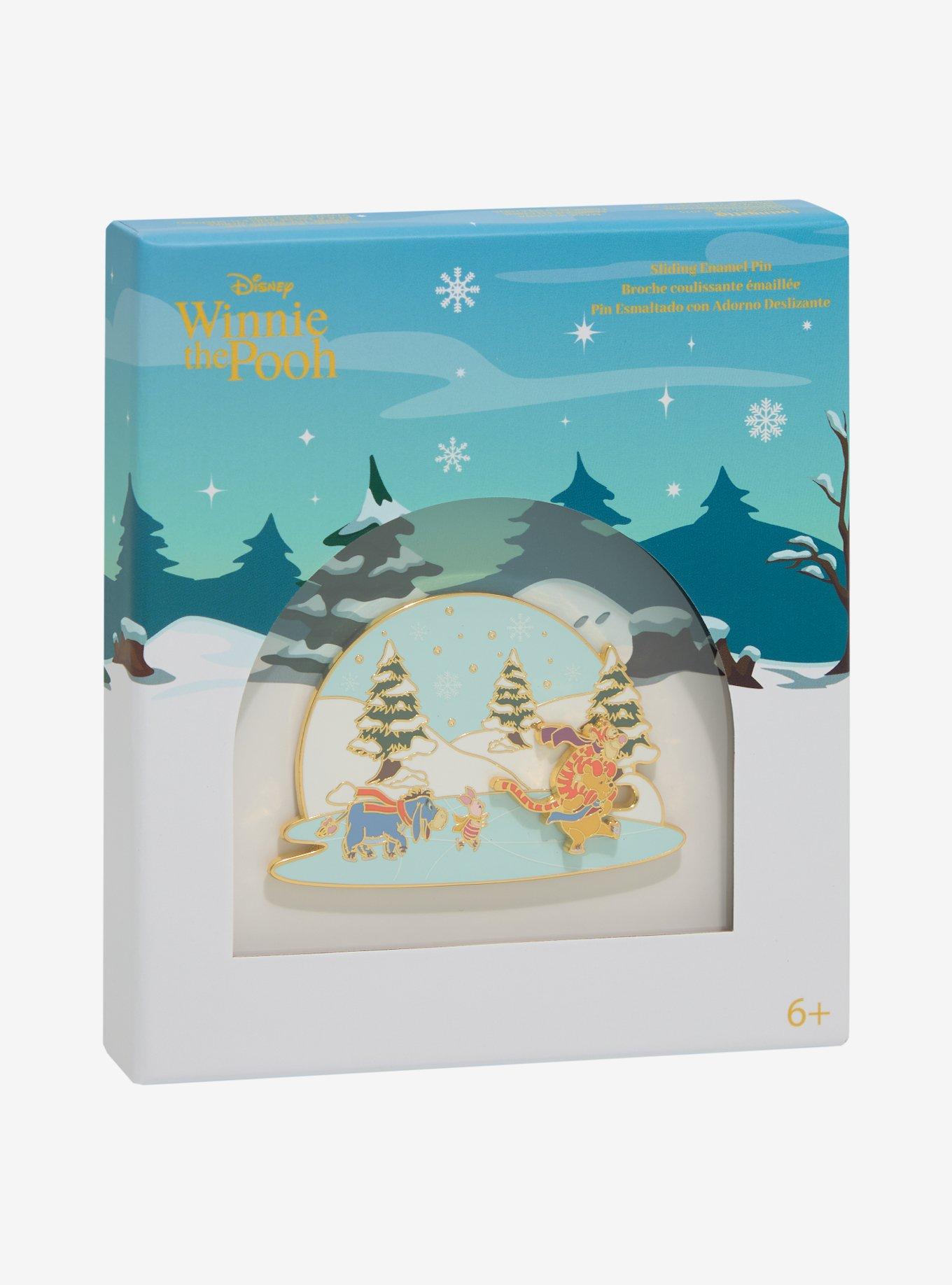 Disney Winnie the Pooh Ice Skating Limited Edition Spinning Enamel Pin — BoxLunch Exclusive , , hi-res