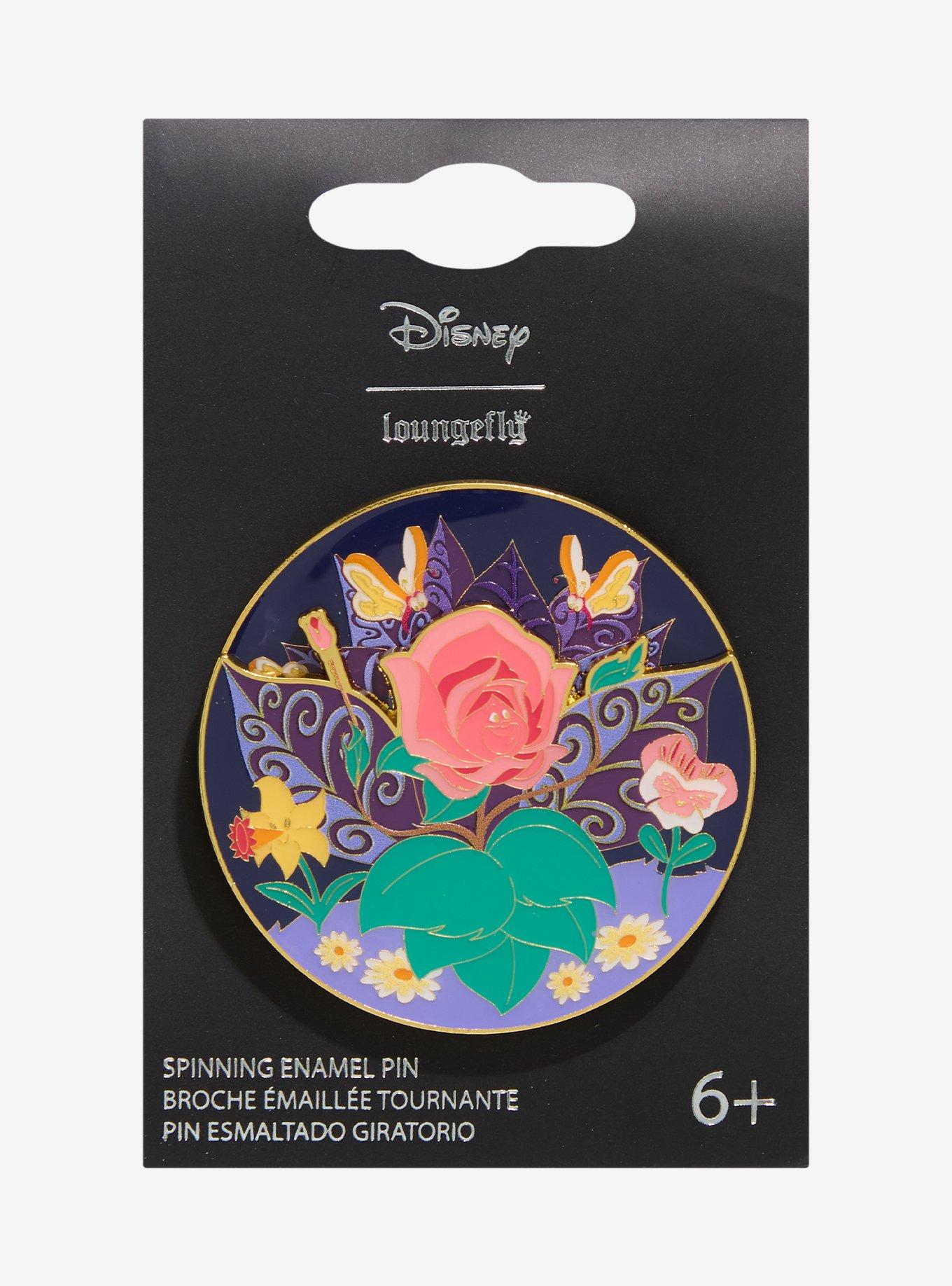 Loungefly Disney Alice in Wonderland Flowers Spinning Enamel Pin - BoxLunch Exclusive, , hi-res