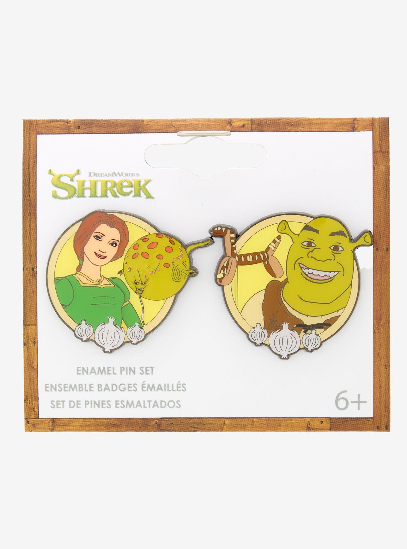 Loungefly DreamWorks Shrek Fiona & Shrek Enamel Pin Set - BoxLunch Exclusive, , hi-res