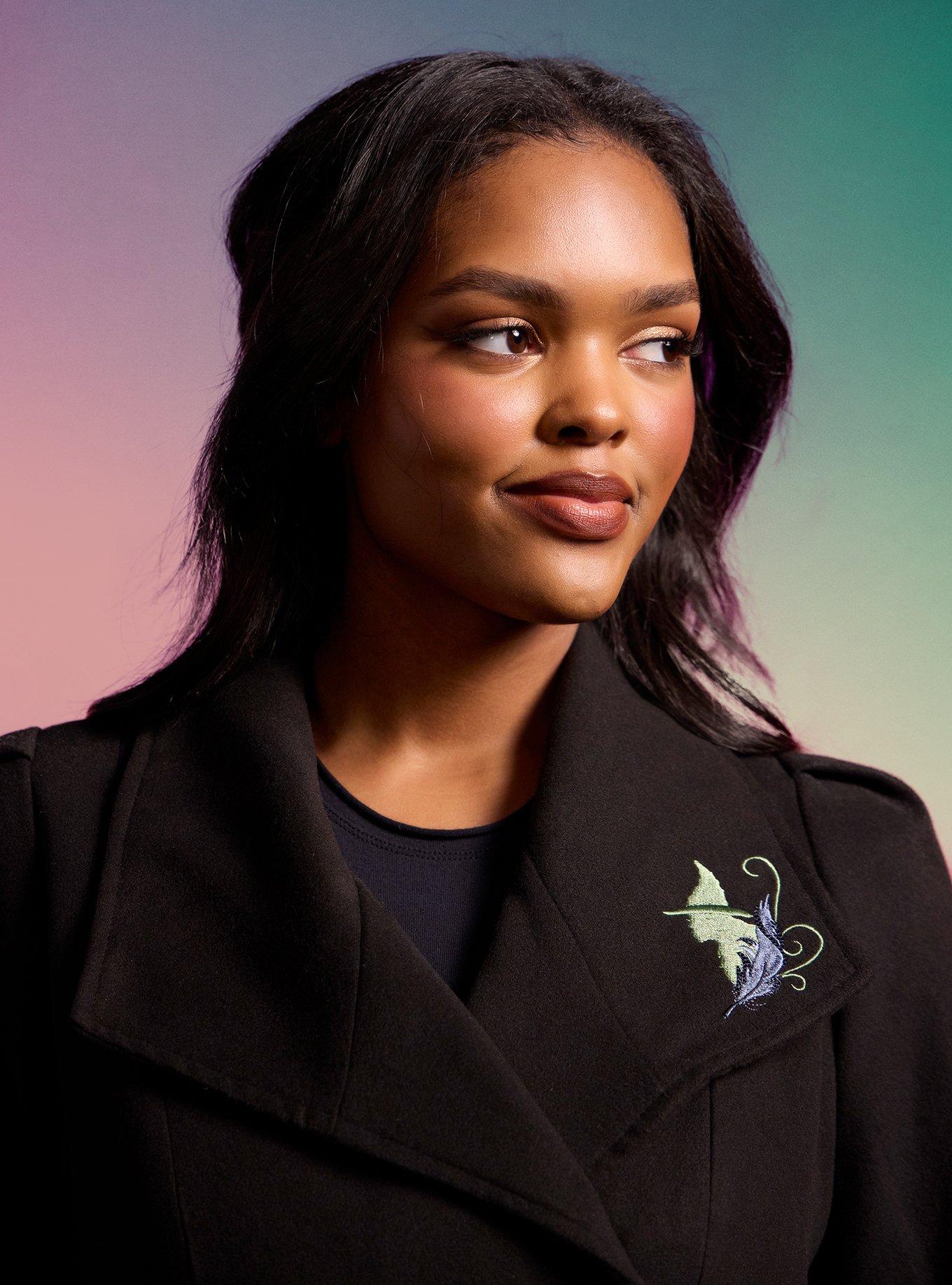 Her Universe Wicked Elphaba Long Coat Her Universe Exclusive, BLACK  GREEN, alternate - view 4