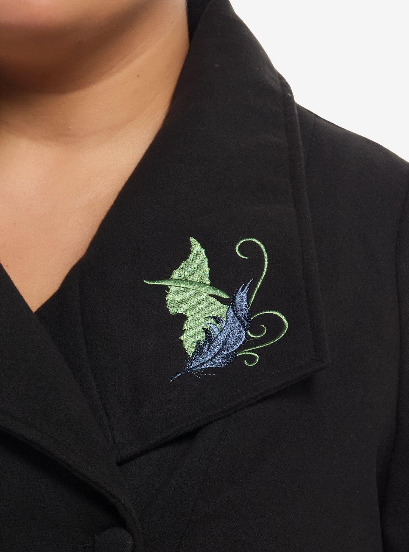Her Universe Wicked Elphaba Long Coat Plus Size Her Universe Exclusive, BLACK  GREEN, alternate - view 4
