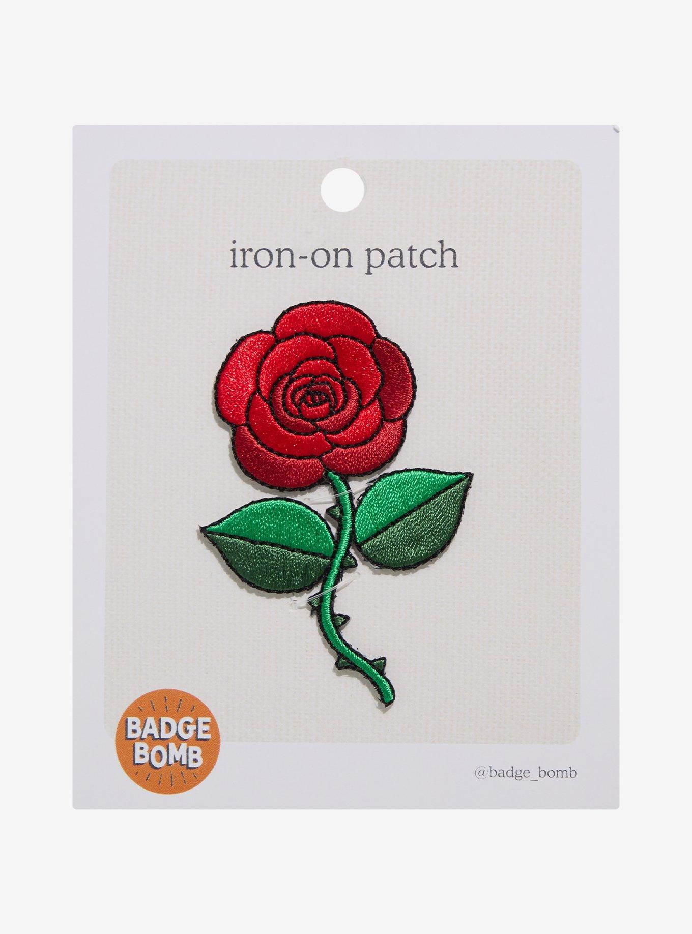 Badge Bomb Rose Patch, , hi-res
