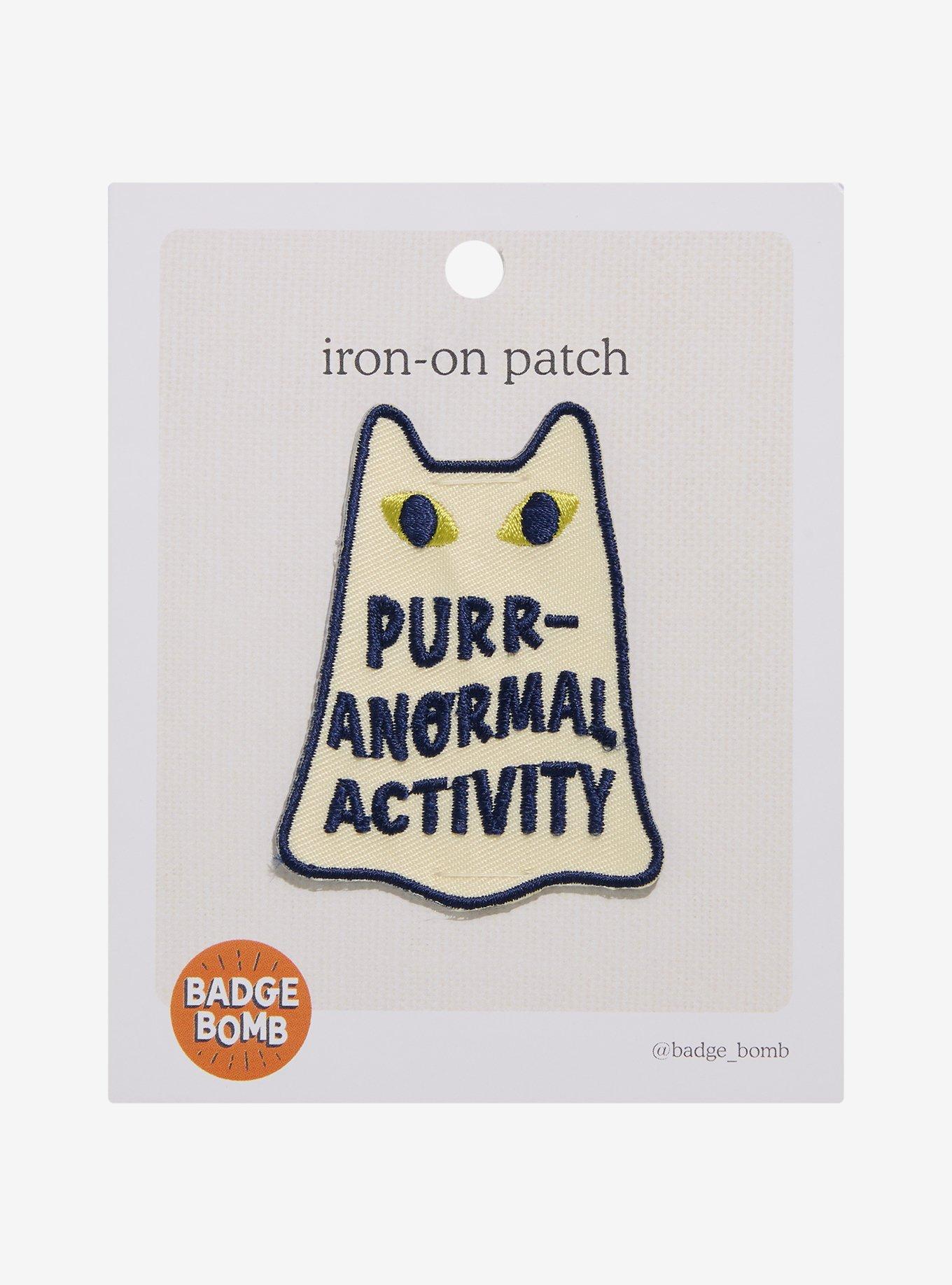 Badge Bomb Ghost Cat Patch, , alternate