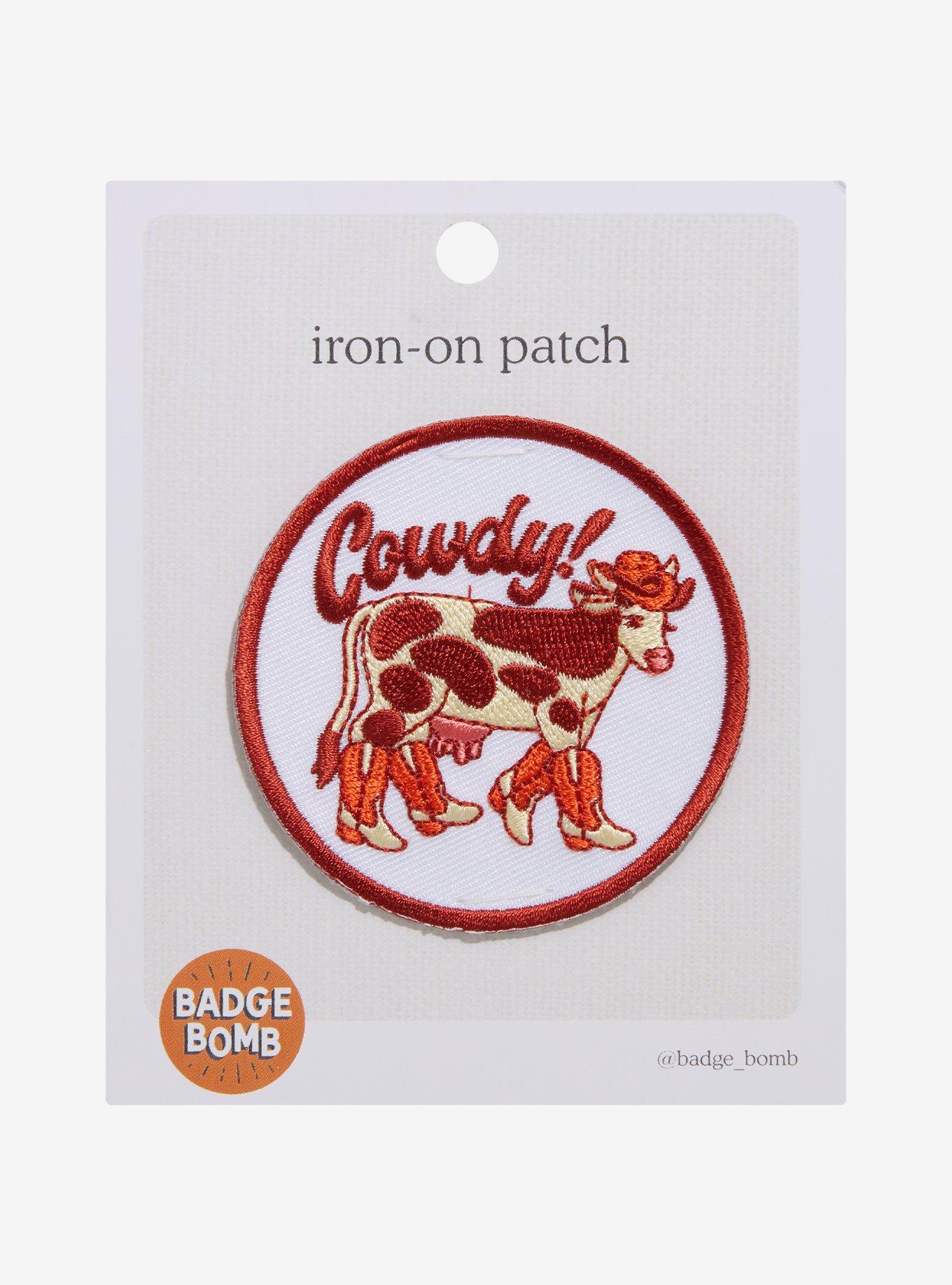 Badge Bomb Cowboy Cow Patch, , alternate